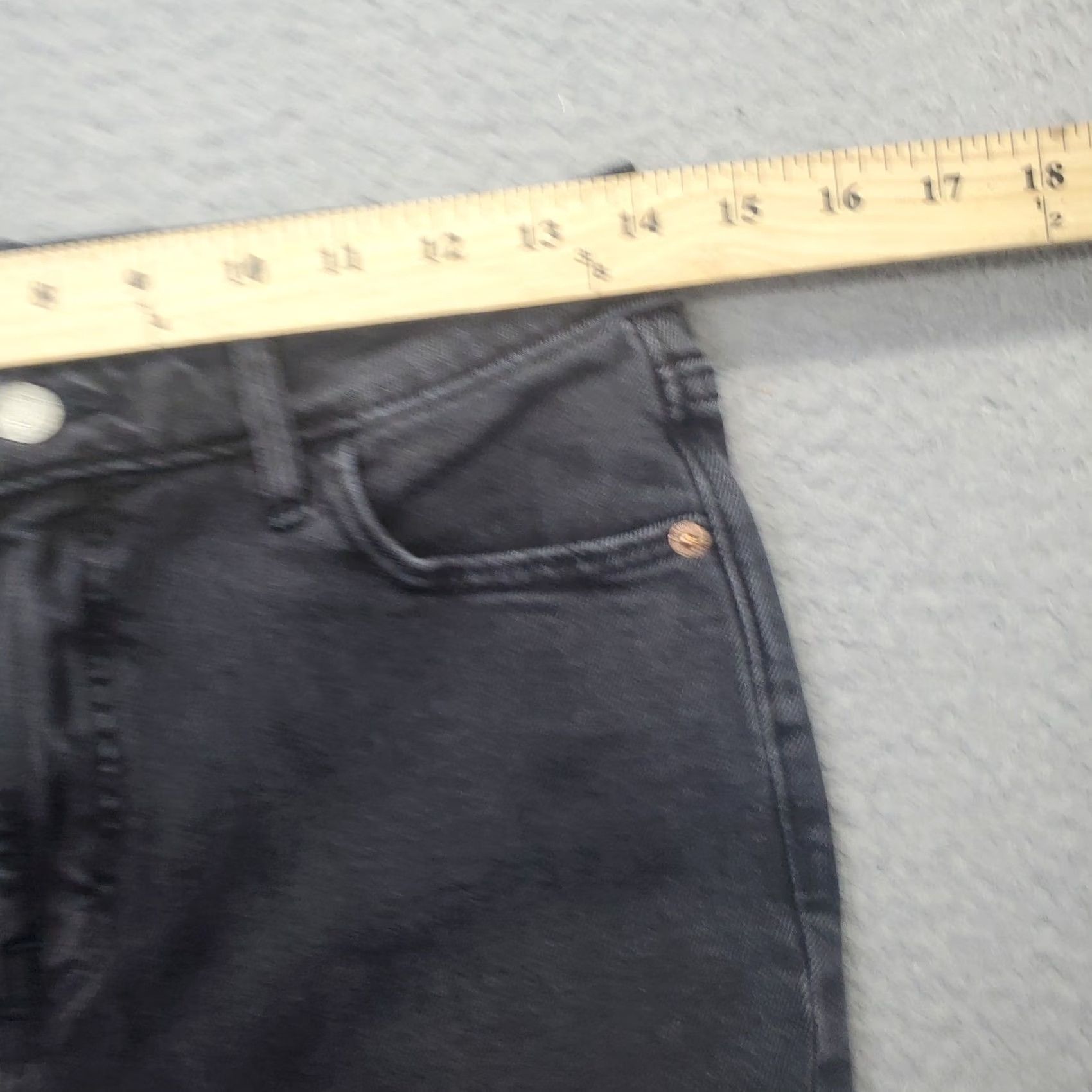 Old Navy Old Navy Womens 6 Black Denim Flare Jeans High-Rise 5-Pocket Comfort Stretch Size 28" / US 6 / IT 42 - 6 Thumbnail