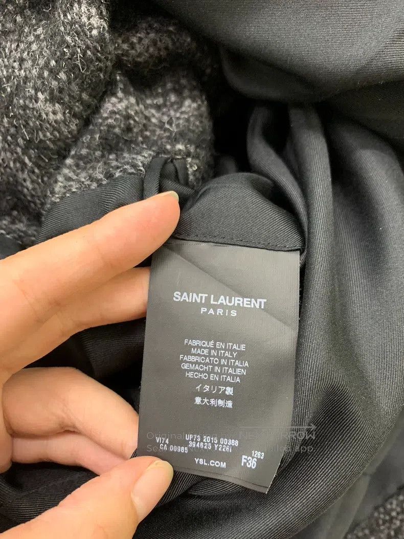 Saint Laurent Paris Saint Laurent Paris Gray Striped Wool Suit Size XS / US 0-2 / IT 36-38 - 5 Thumbnail