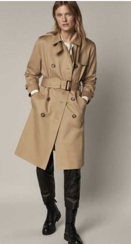 Massimo Dutti Massimo Dutti Women’s Trench Coat With Belt Brown Size M Size M / US 6-8 / IT 42-44 - 23 Thumbnail