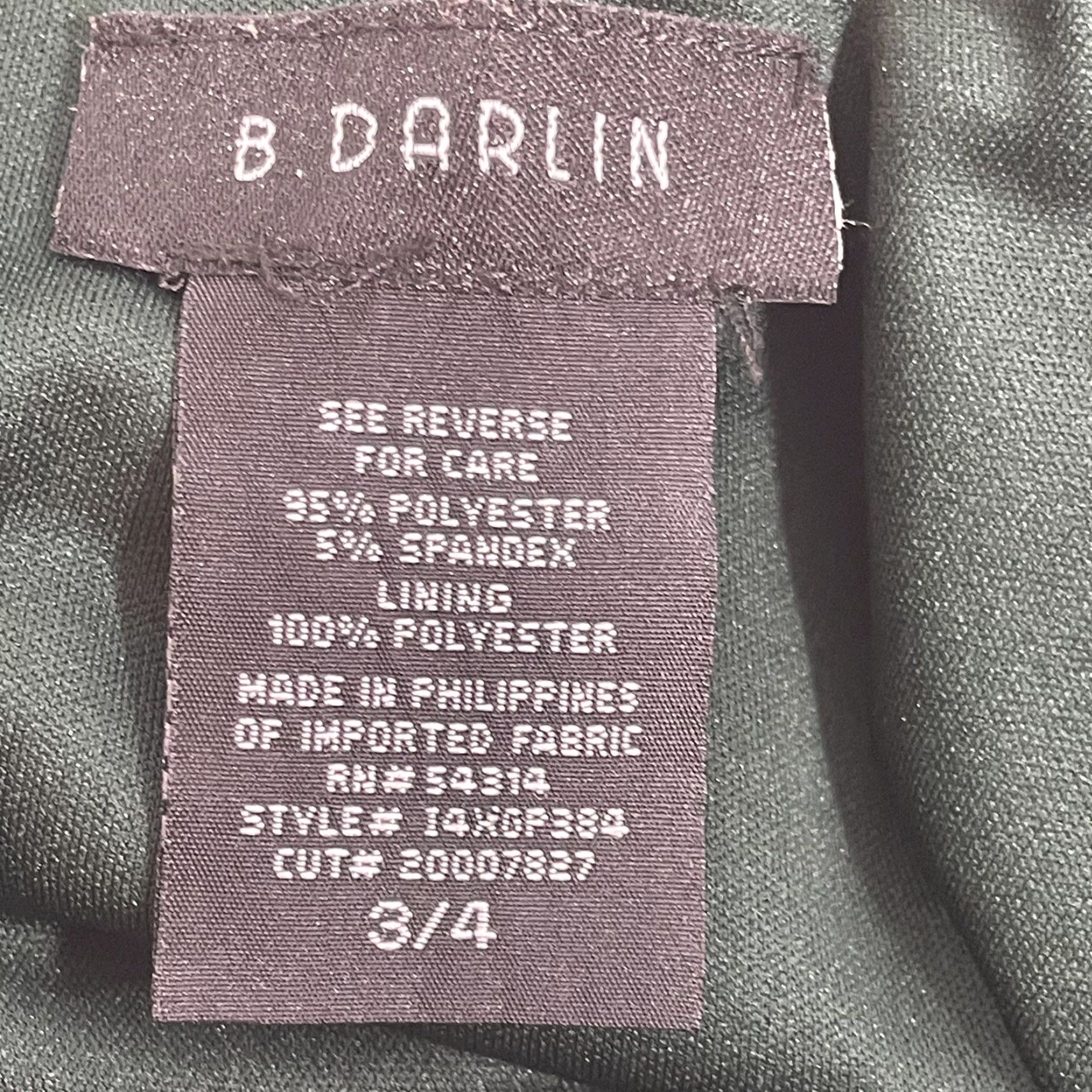 Vintage VINTAGE B Darlin Women Dress Sleeveless Green V-Neck Peak A Boo Back 3/4 Size XS / US 0-2 / IT 36-38 - 6 Thumbnail