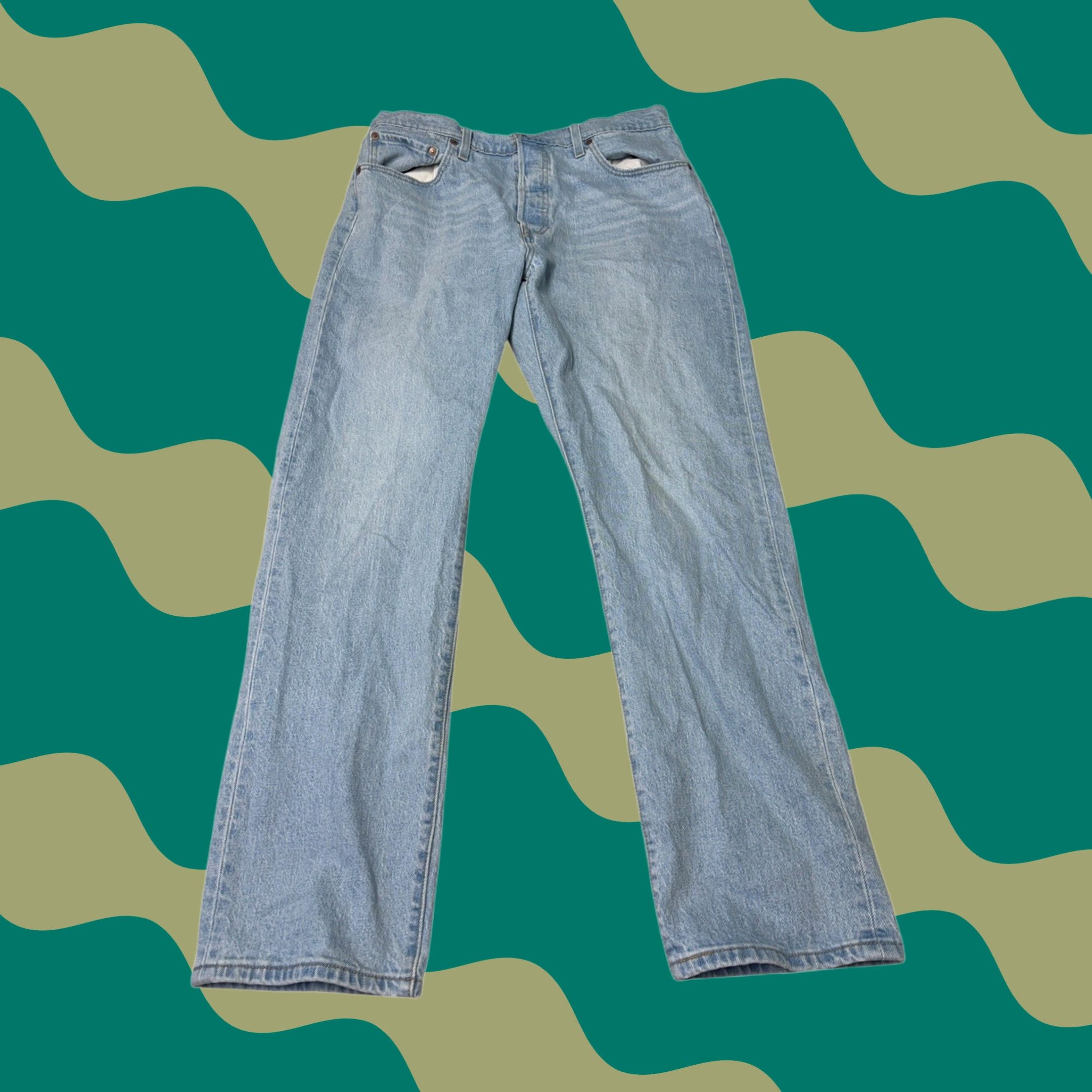 Levi's VINTAGE Levi's 501 Premium Big E Mens Light Wash Straight Leg Button Fly Jeans W34 L32 Size US 34 / EU 50 - 1 Thumbnail