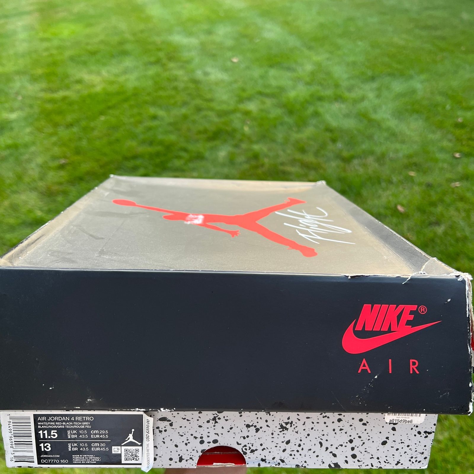 Jordan Brand × Nike Air Jordan 4 Retro OG Fire Red 2020 Men's Shoes - Size 11.5 Size US 11.5 / EU 44-45 - 10 Thumbnail