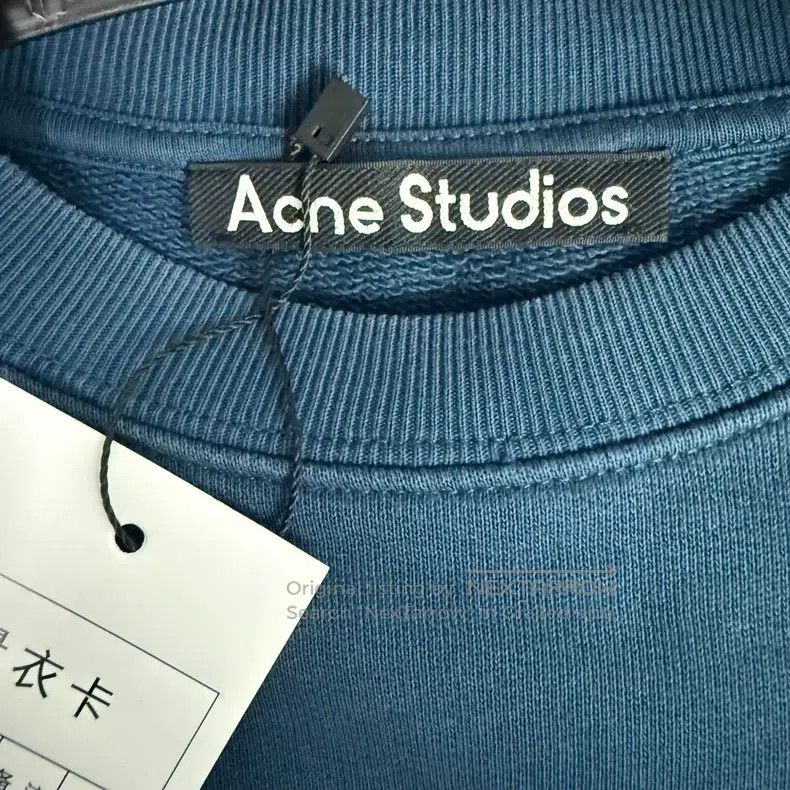 Acne Studios Acne Studios Blue Logo Embroidered Sweatshirt Size XXS / US 00 / IT 34 - 3 Thumbnail