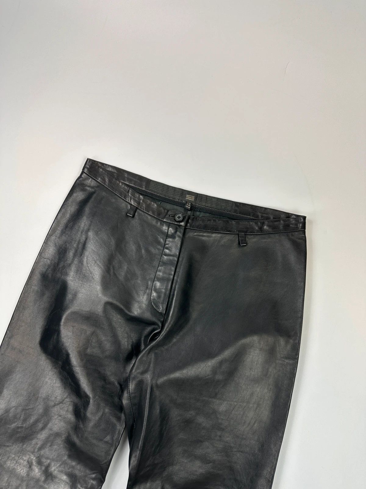 Marithe + Francois Girbaud Marithé + François Girbaud Black Soft Leather Flared Pants Size 27" / US 4 / IT 40 - 2 Thumbnail