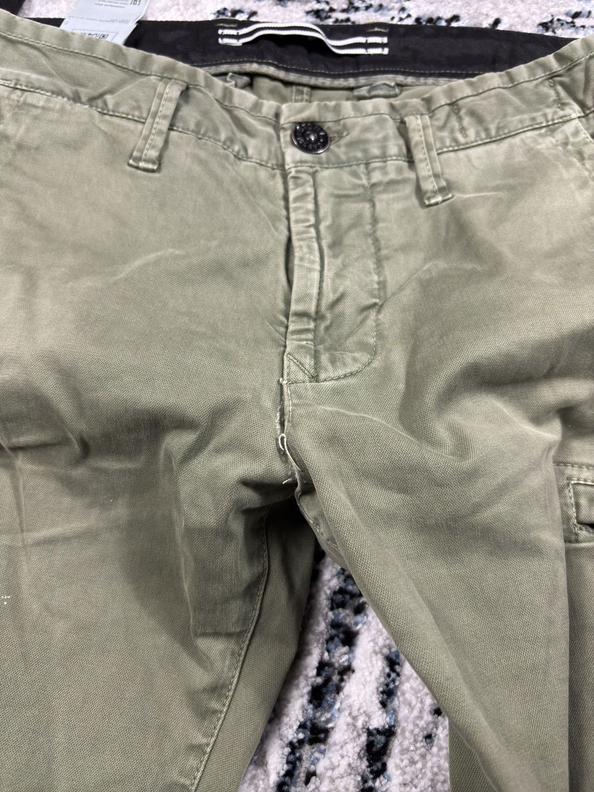 Stone Island × Vintage Vintage Stone Island Cargo Trousers Olive Green Casual Size US 30 / EU 46 - 5 Thumbnail