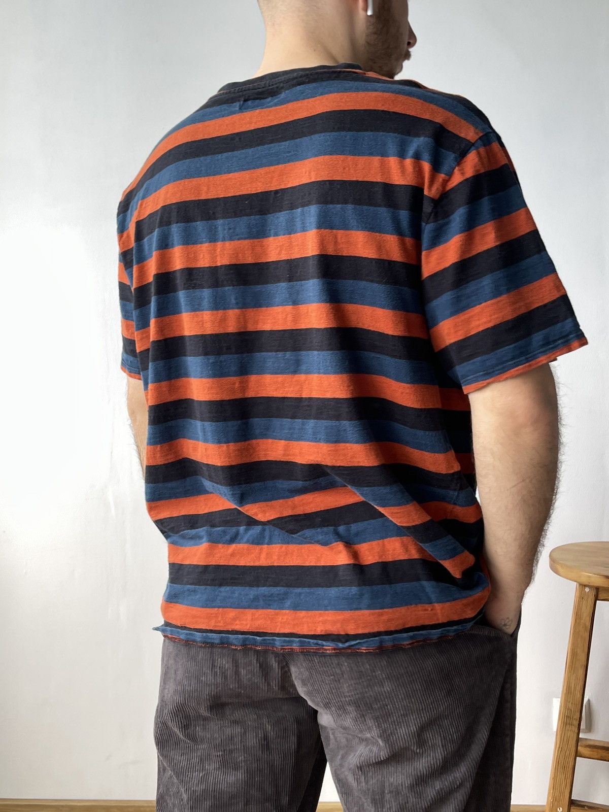 Guess × Vintage VINTAGE GUESS USA STRIPED T SHIRT L Size US L / EU 52-54 / 3 - 2 Thumbnail