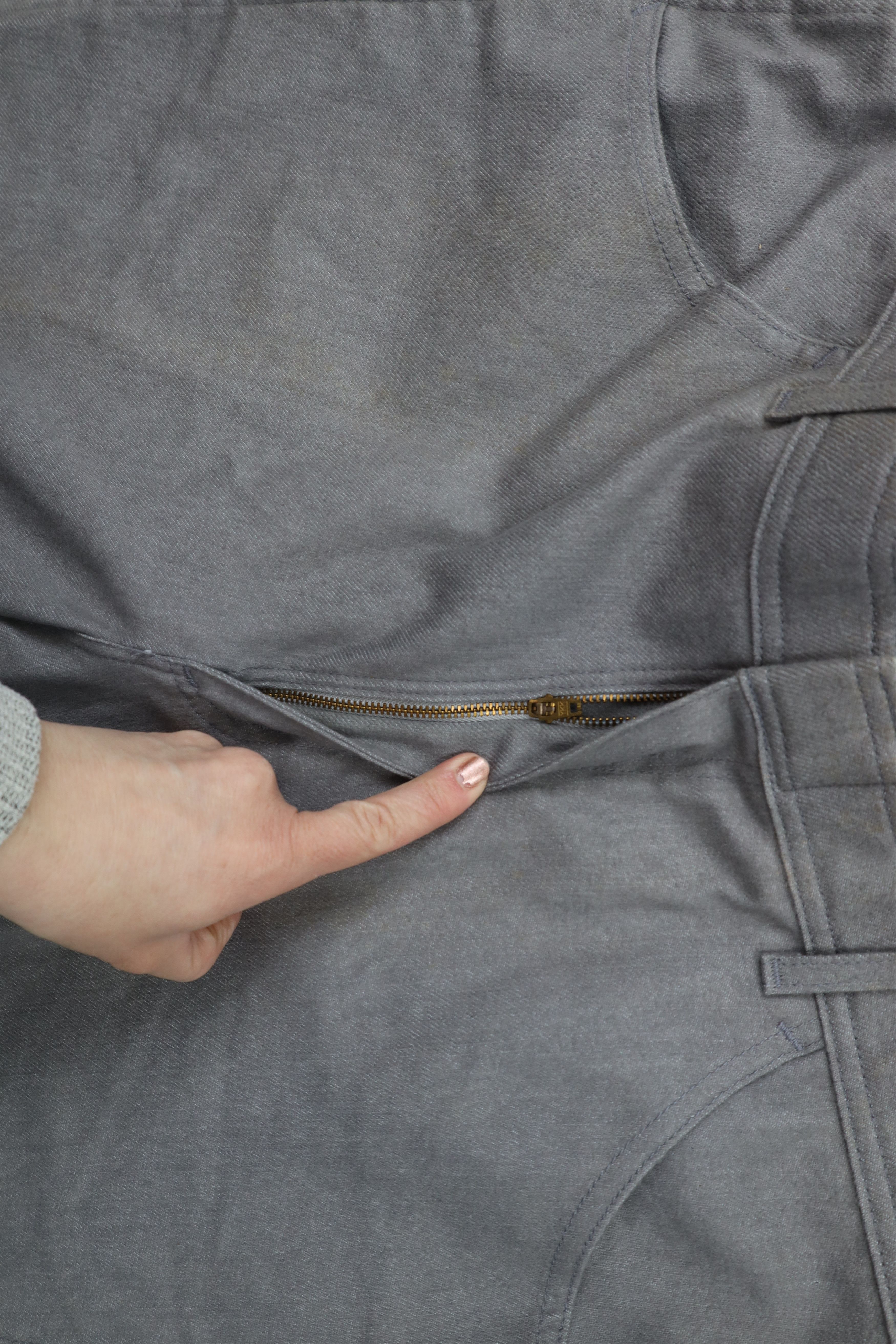 Vintage Vintage 90s Streetwear Flared Wide Leg Denim Jeans Gray USA Size US 36 / EU 52 - 8 Thumbnail