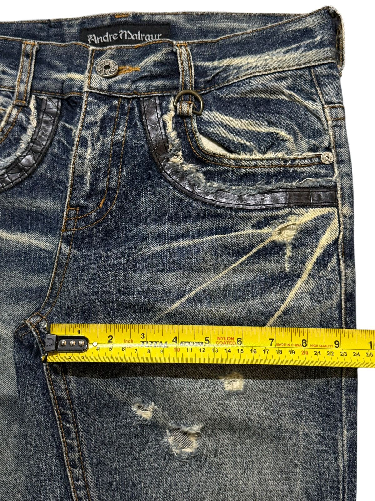If Six Was Nine Vintage 90s Japan Andre Malraur Faded Thunder Wash Bleached Size US 30 / EU 46 - 11 Thumbnail