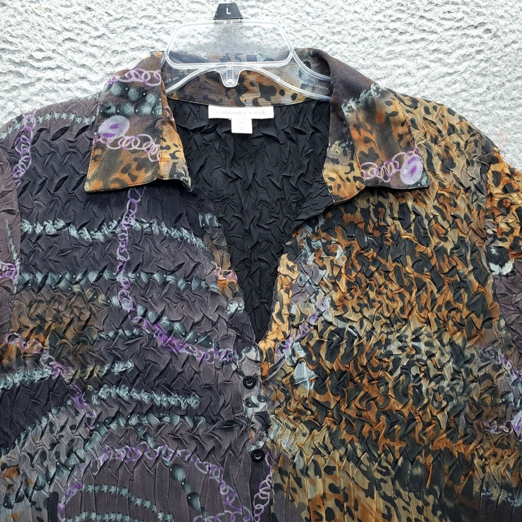 Coldwater Creek Coldwater Creek Shirt Womens L Leopard Print Long Sleeve Button Front Size L / US 10 / IT 46 - 5 Thumbnail