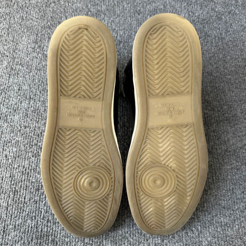 Louis Vuitton Louis Vuitton Rivoli Black Leather High-Top Sneakers - Size US 9.5 / EU 42-43 - 4 Thumbnail