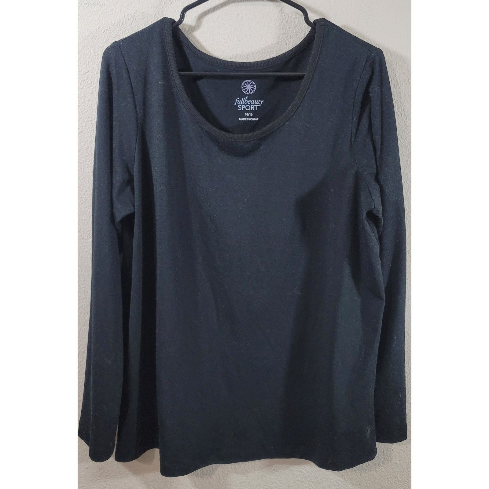 Other FullBeauty Black Round Neck Long Sleeves Top 14 16 Size XL / US 12-14 / IT 48-50 - 1 Thumbnail