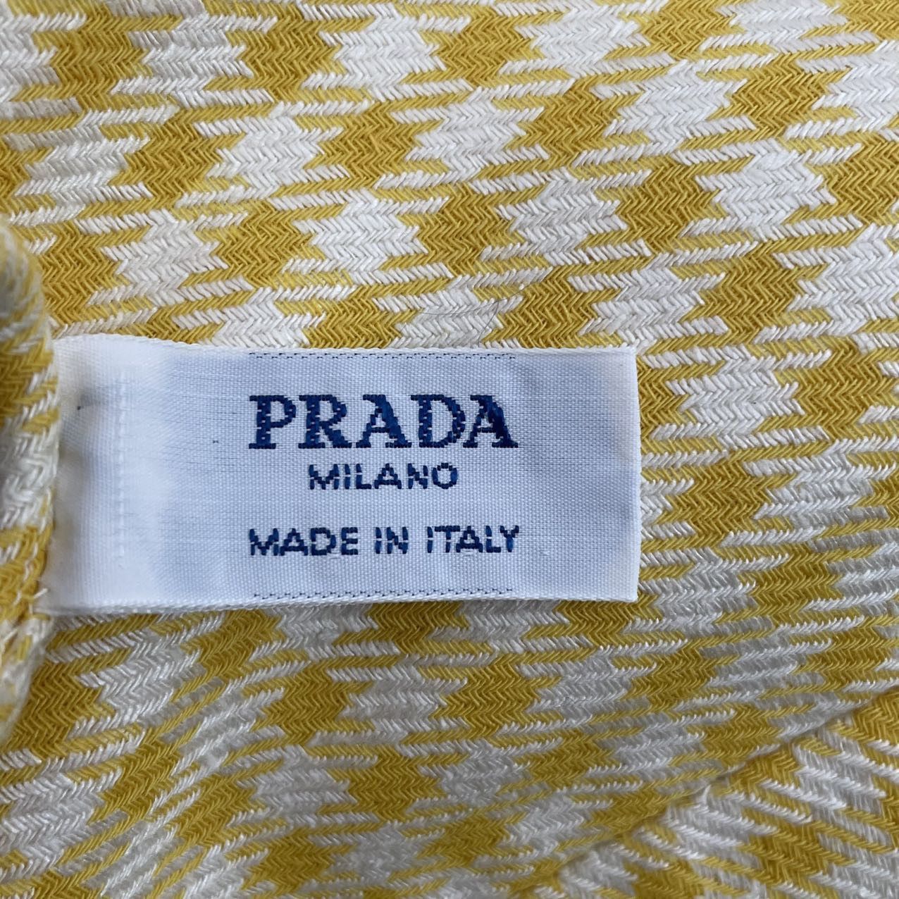 Prada Prada Yellow All-over Check Mid-rise Skirt K26WX Size 27" / US 4 / IT 40 - 6 Thumbnail