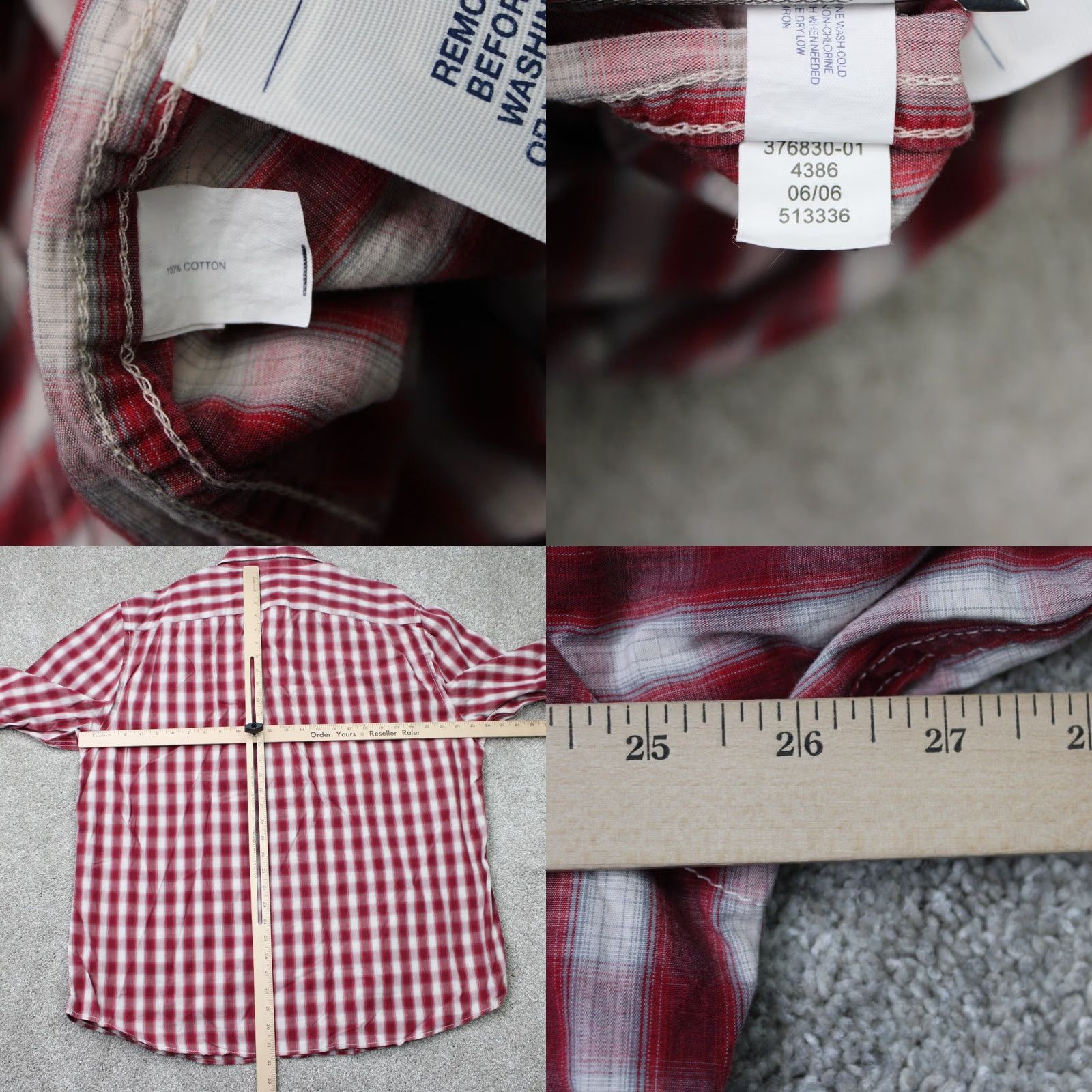 Gap GAP Shirt Mens 2XL Red Button-Up Long Sleeve 100% Cotton Button-Down Collared Size US XXL / EU 58 / 5 - 8 Thumbnail