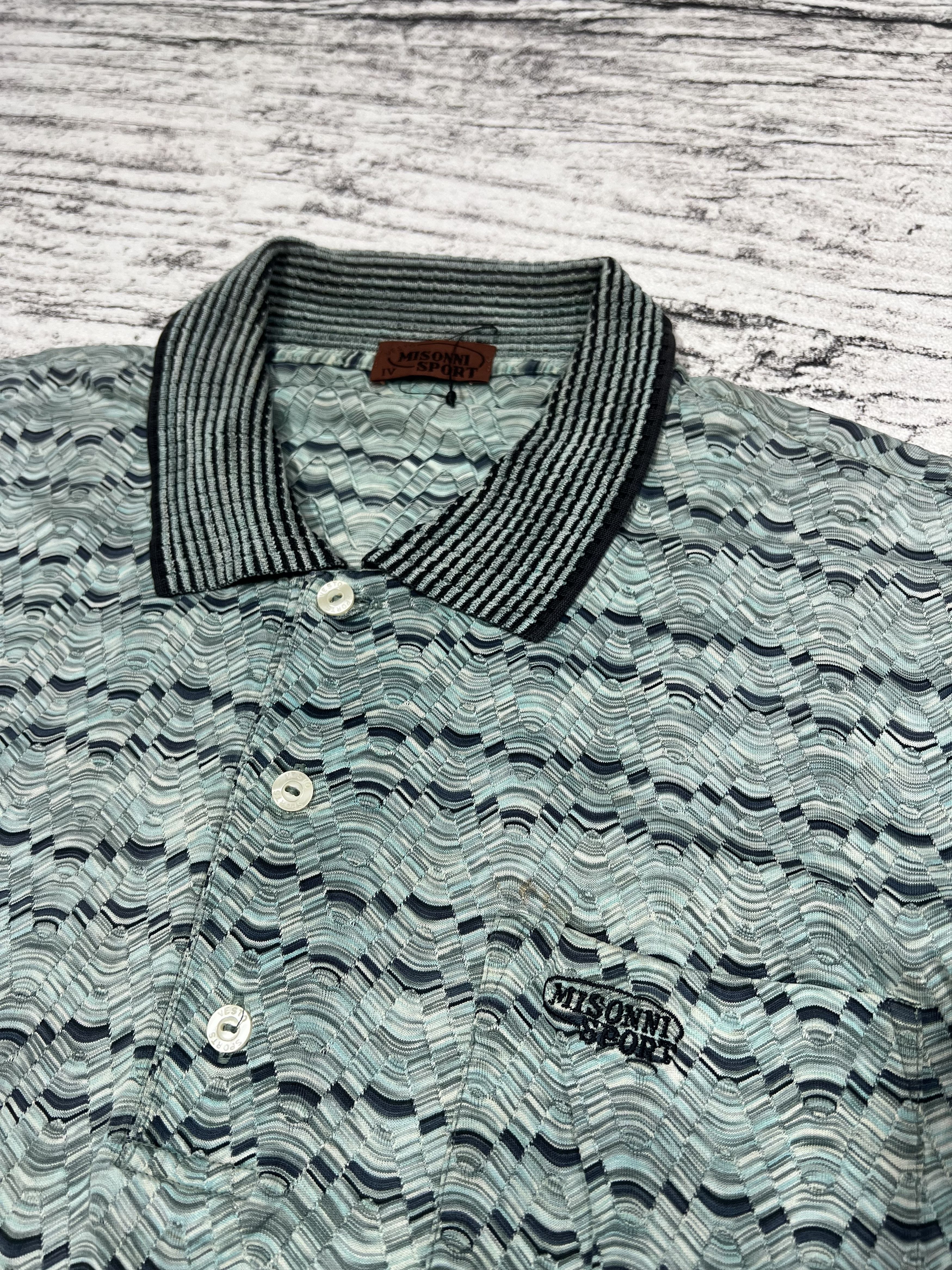 Missoni 2000s Missoni Sport Italy Pattern Polo Shirt Size US M / EU 48-50 / 2 - 2 Thumbnail