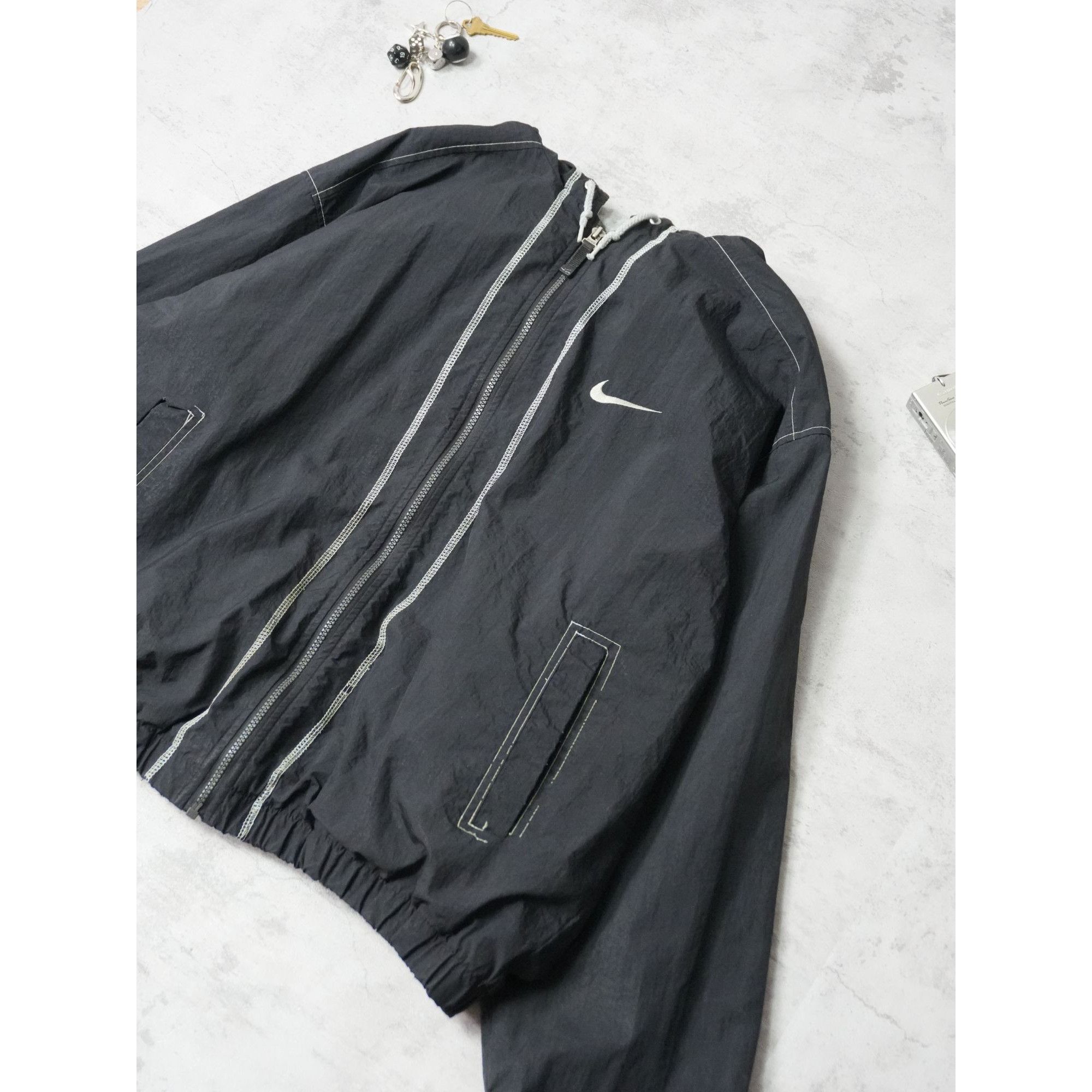 Nike Vintage Nike Faded Blue Swoosh Zip Up Hoodie Jacket Size US L / EU 52-54 / 3 - 2 Thumbnail