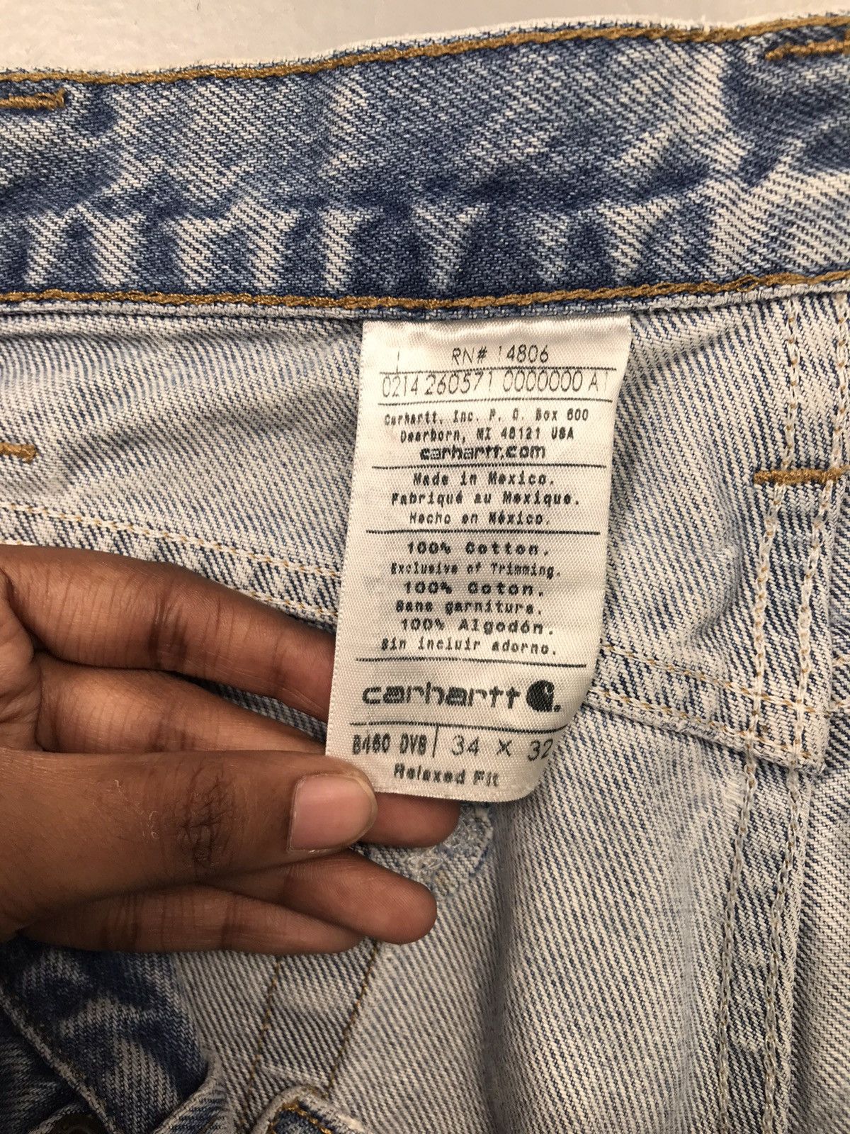 Carhartt Vintage Carhartt B460 DVB damaged denim Size US 34 / EU 50 - 9 Thumbnail