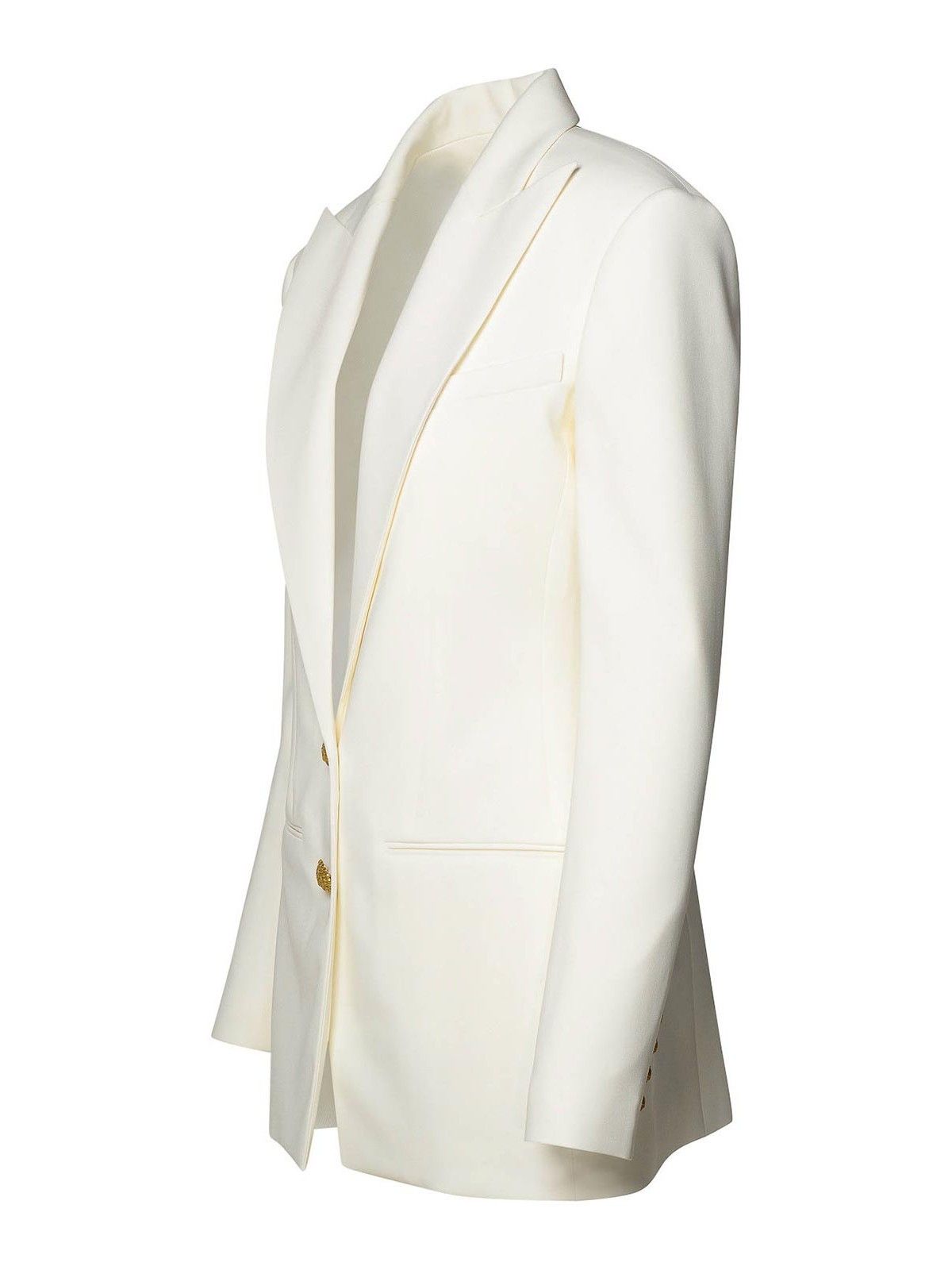 Balmain o1y0525 Blazer in White Size S / US 4 / IT 40 - 2 Thumbnail
