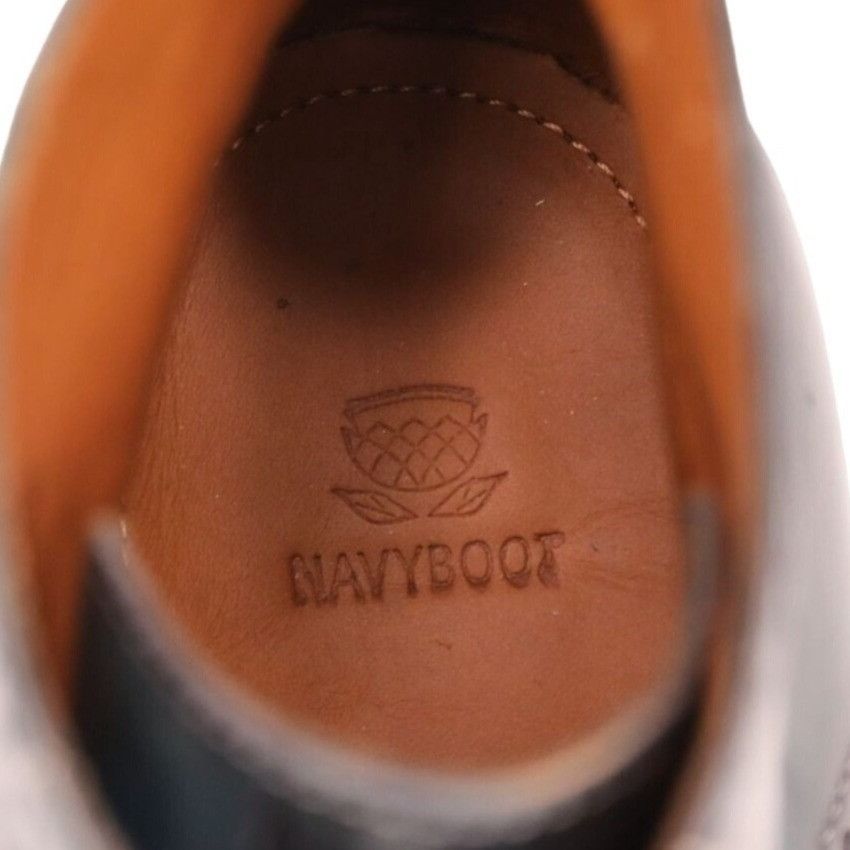 NAVYBOOT Navyboot Italy Navy Blue Leather Wingtip Chukka Boots Men 7 Size US 7 / EU 40 - 7 Thumbnail