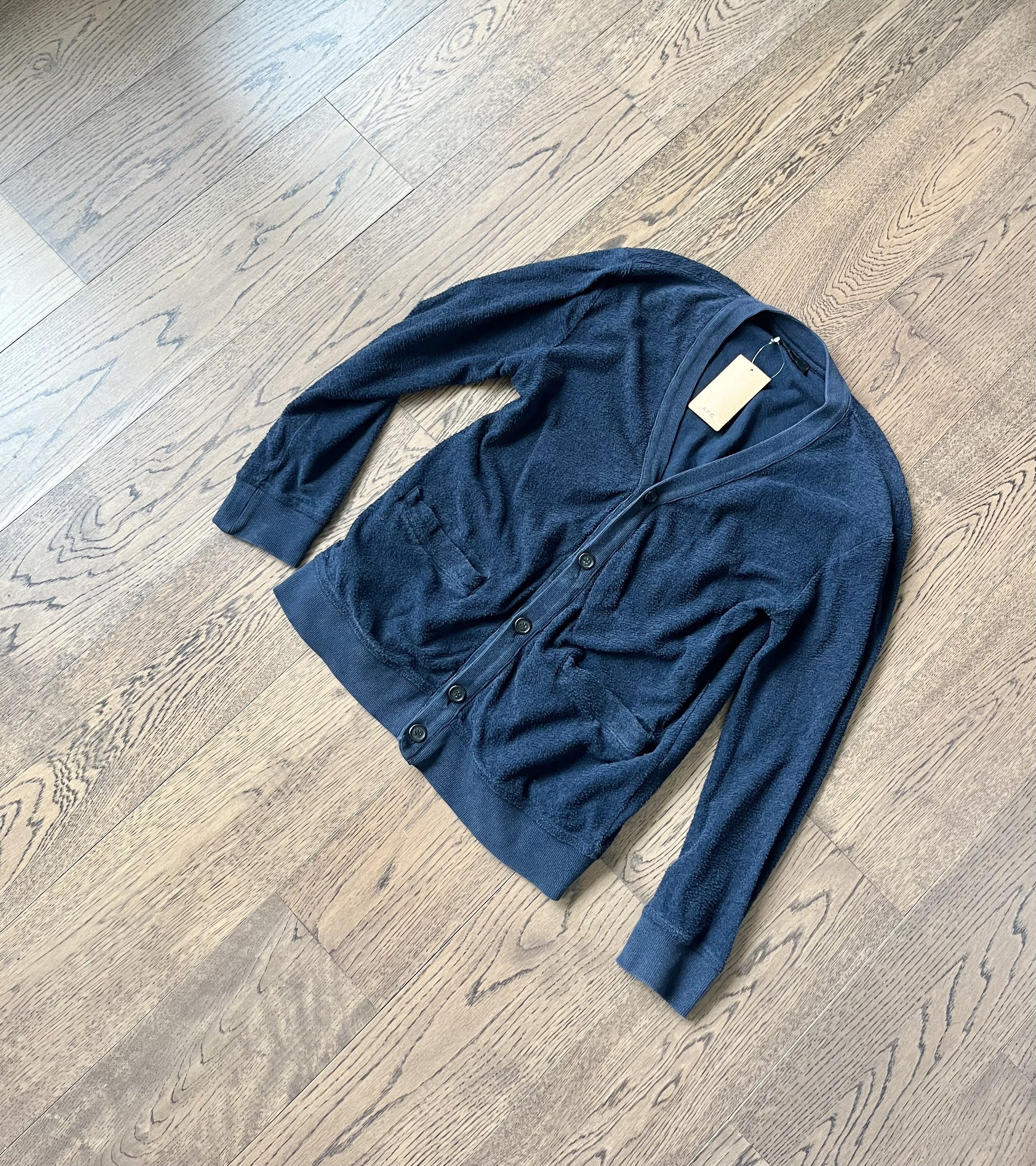 A.P.C. A.P.C. France Mens Japan Made Cotton Terry Cardigan Sweater Size US S / EU 44-46 / 1 - 3 Thumbnail
