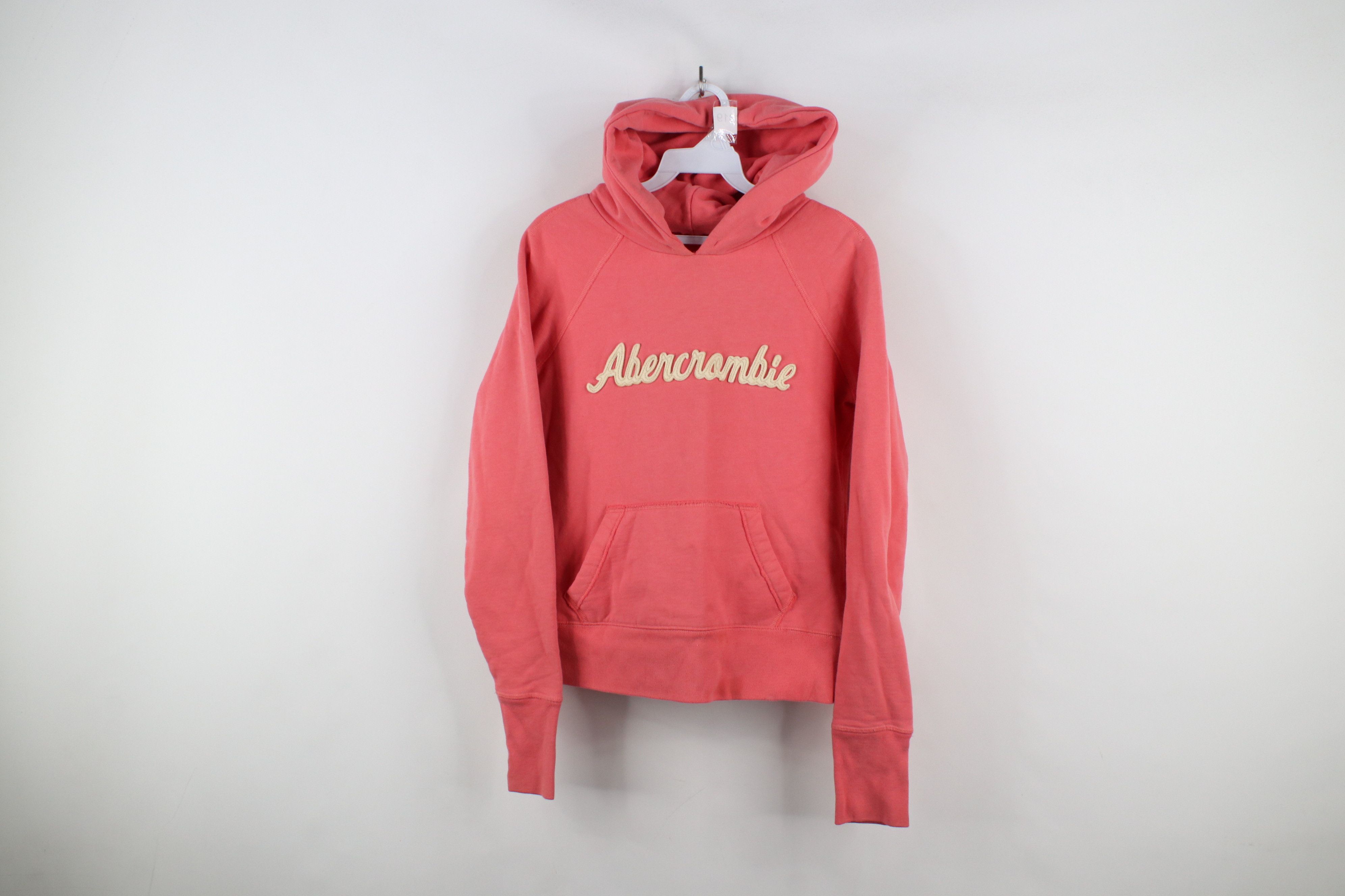 Abercrombie & Fitch × Vintage Vintage 90s Y2K Abercrombie & Fitch Script Hoodie Pink Size L / US 10 / IT 46 - 1 Thumbnail