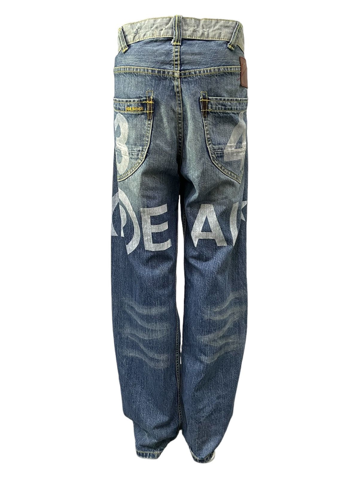Artful Dodger × Ed Hardy Real Bvoice Painted Dirty Baggy Loose Jeans Size US 34 / EU 50 - 3 Thumbnail
