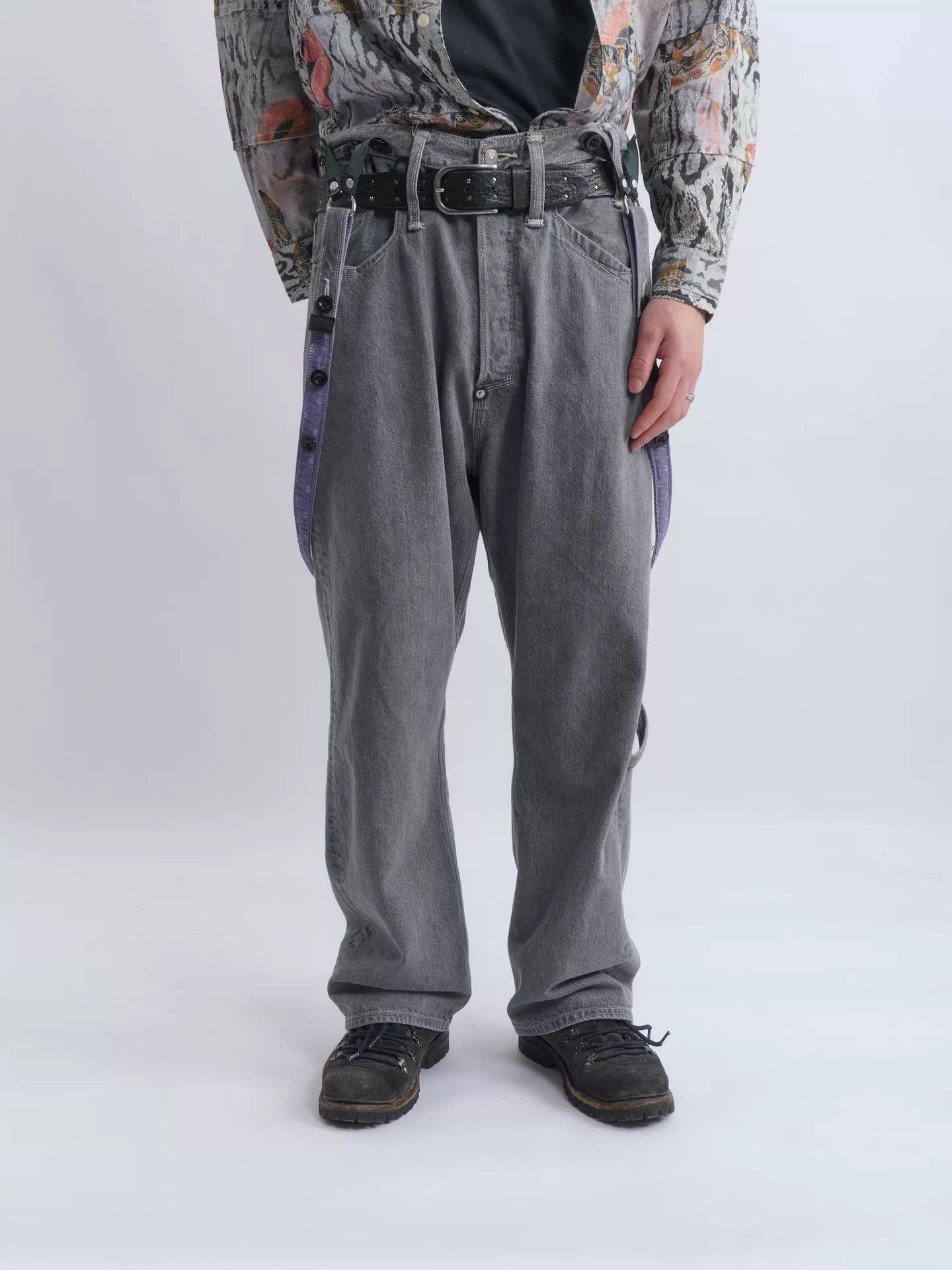 Junya Watanabe Junya Watanabe x Levi's Cement Gray Suspender Jeans XL Size US 36 / EU 52 - 4 Thumbnail
