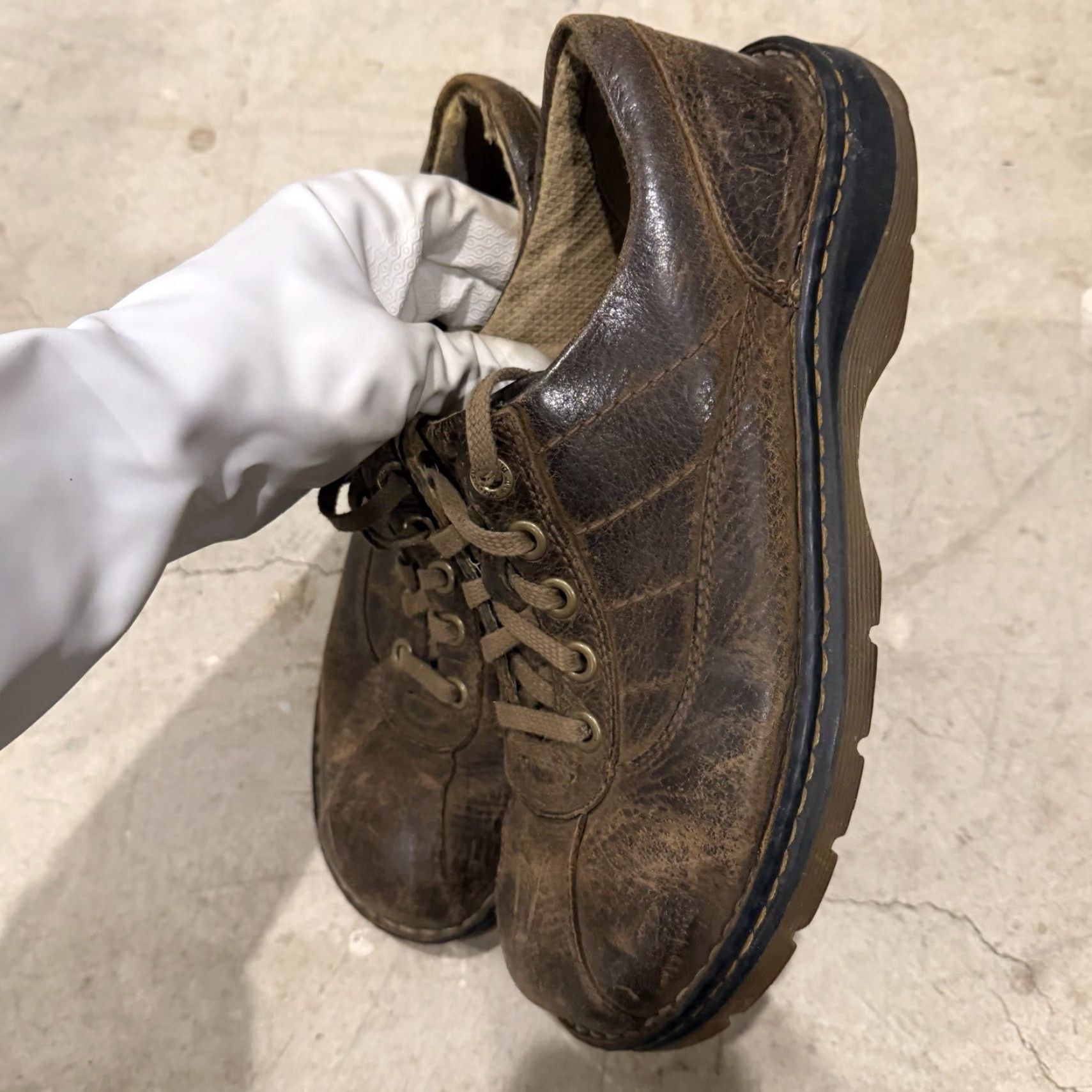Dr. Martens VINTAGE Dr Martens John Oxfords Mens Size 9 Brown Leather Casual Docs Doc Martens Oxford Shoes Mens Brown Leather Casual Shoes 90s? Size US 8 / EU 41 - 6 Thumbnail