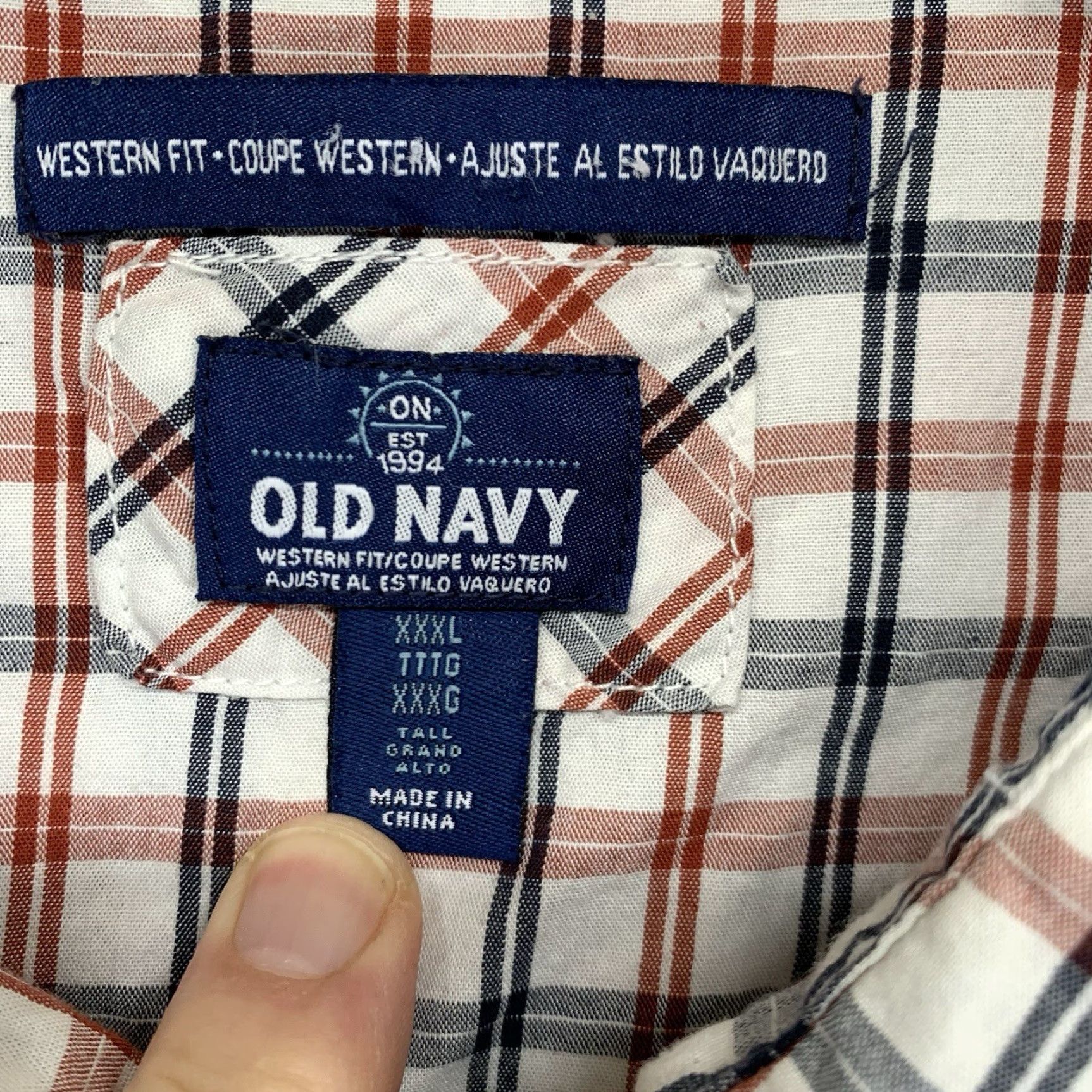 Old Navy Vintage Old Navy Western Plaid Pearl Snap Shirt Men Big & Tall 3XLT Cotton Retro Cowboy Size US XXL / EU 58 / 5 - 3 Thumbnail
