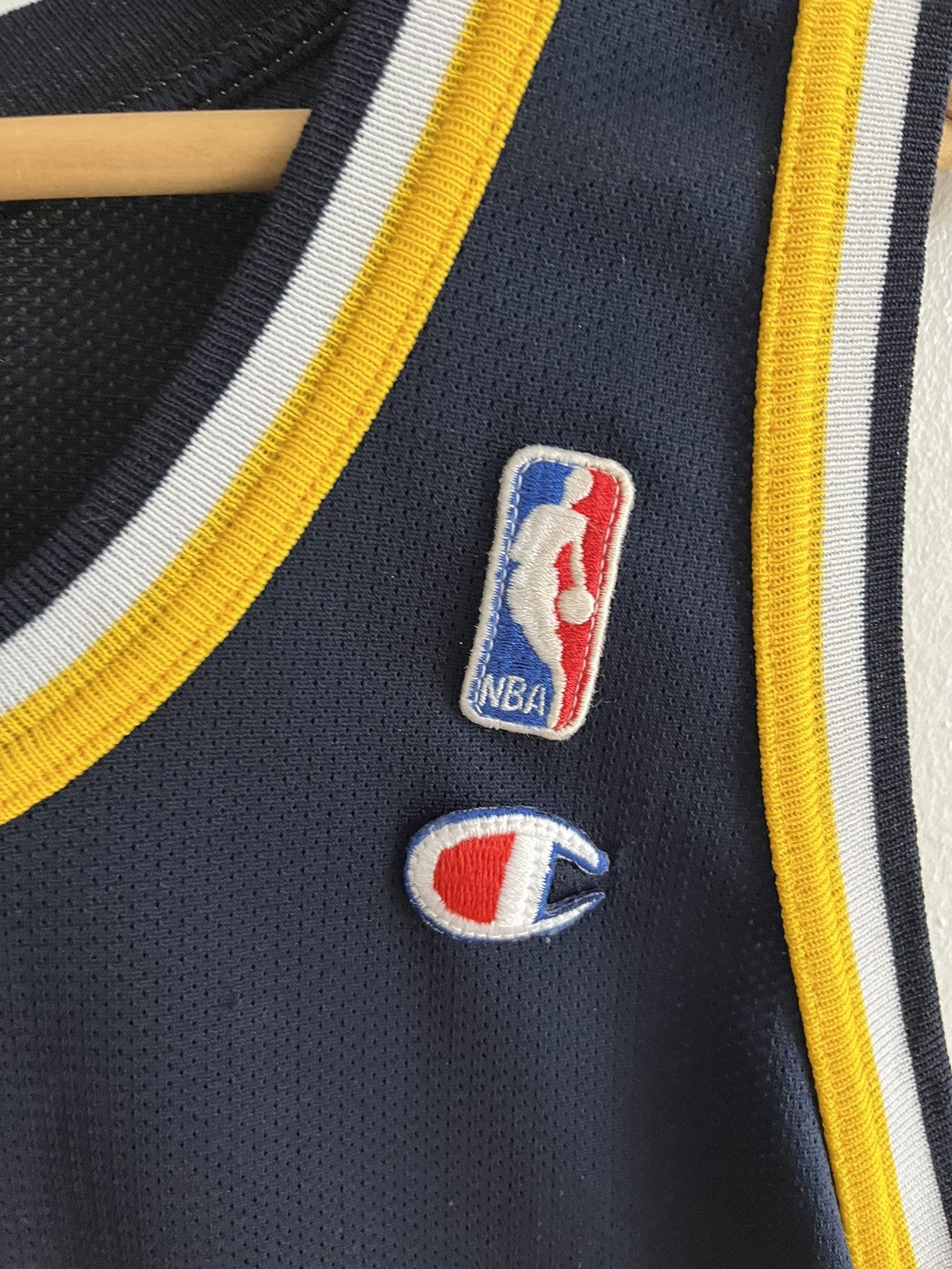 Champion × NBA × Vintage VTG 90s NBA REGGIE MILLER INDIANA PACERS CHAMPION JERSEY Size US L / EU 52-54 / 3 - 5 Thumbnail