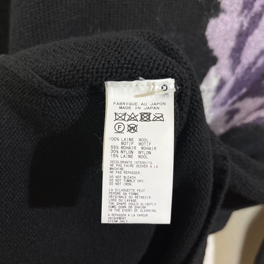 Yohji Yamamoto POUR HOMME 22aw purple fower knit HE-K30-983 Size US L / EU 52-54 / 3 - 6 Thumbnail