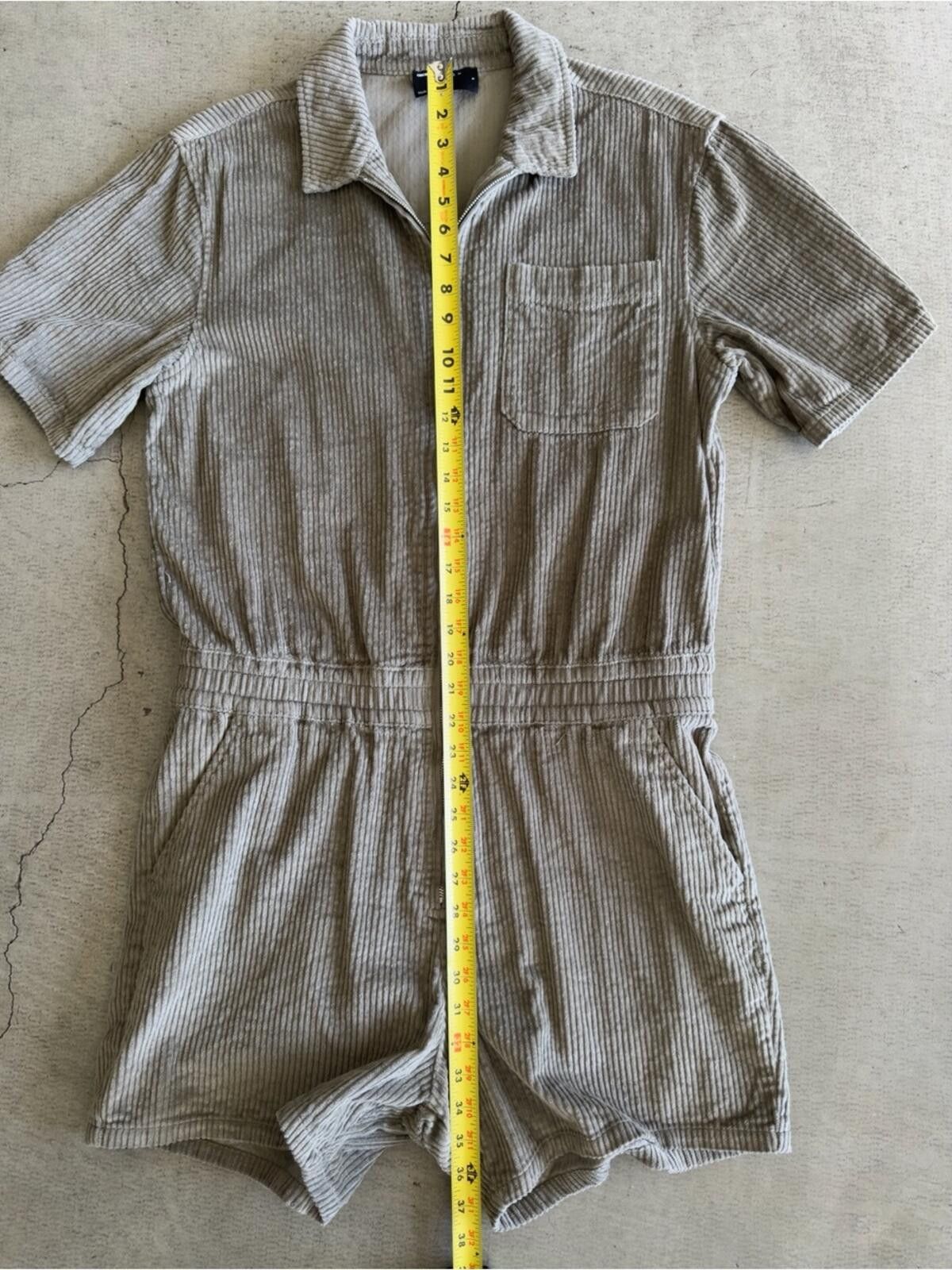 Asos ASOS Design / Men’s Corduroy Romper / Green Khaki Size ONE SIZE - 5 Thumbnail