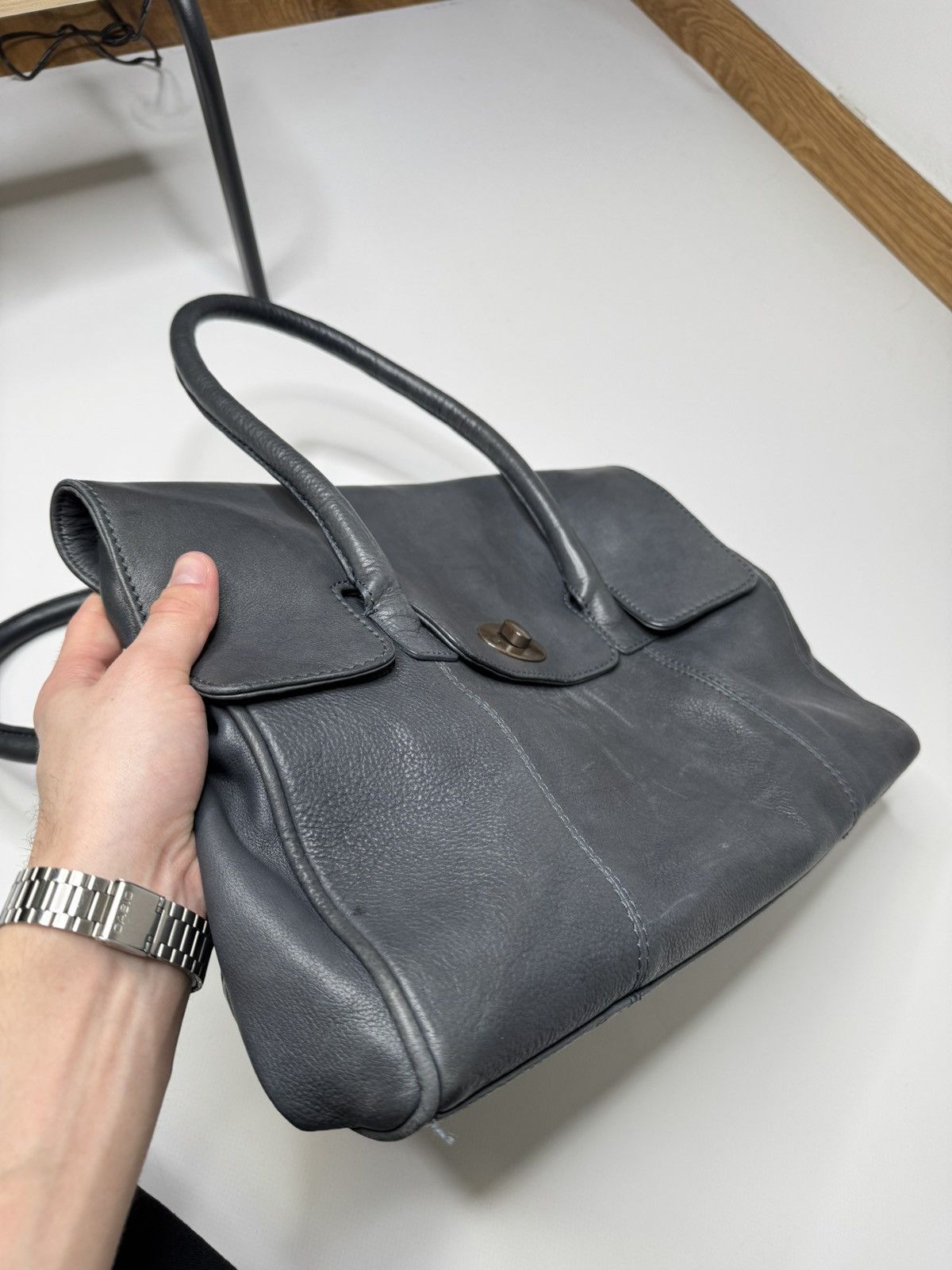 Vintage Vintage Leather bag avant garde if6was9 lgb birkin vibe 00s Size ONE SIZE - 5 Thumbnail