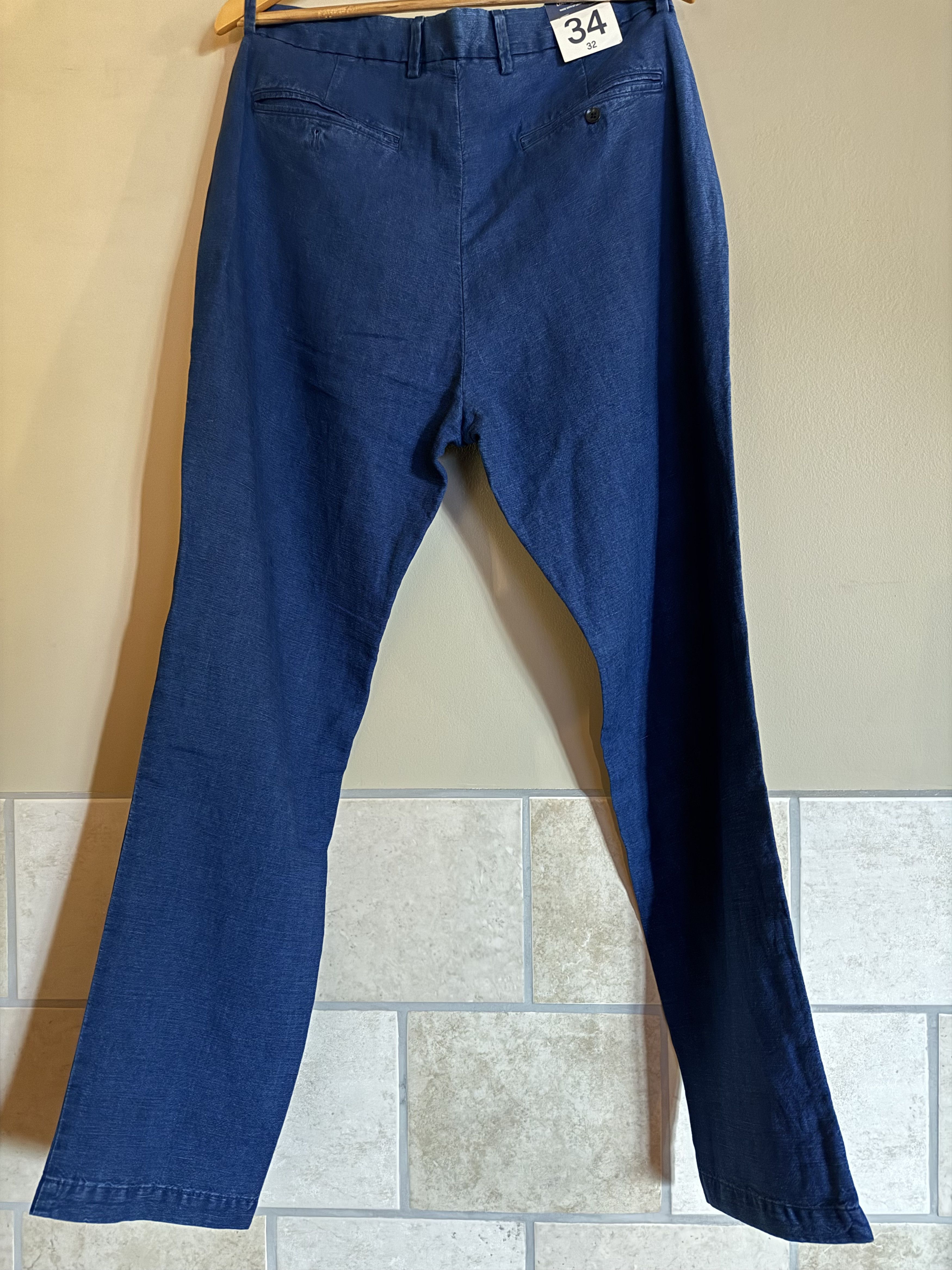 Gap Gap Linen Blend Indigo Pants, Men's 34x32, NWT Size US 34 / EU 50 - 4 Thumbnail
