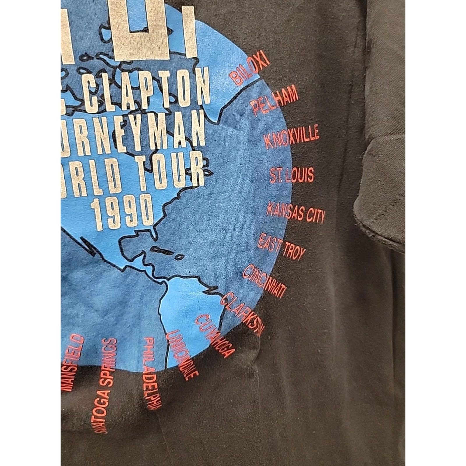 Vintage Vintage Eric Clapton Journeyman Tour Shirt Mens XL Black Single Stitch T-Shirt Logo 1990s Climbs Size US XL / EU 56 / 4 - 8 Thumbnail