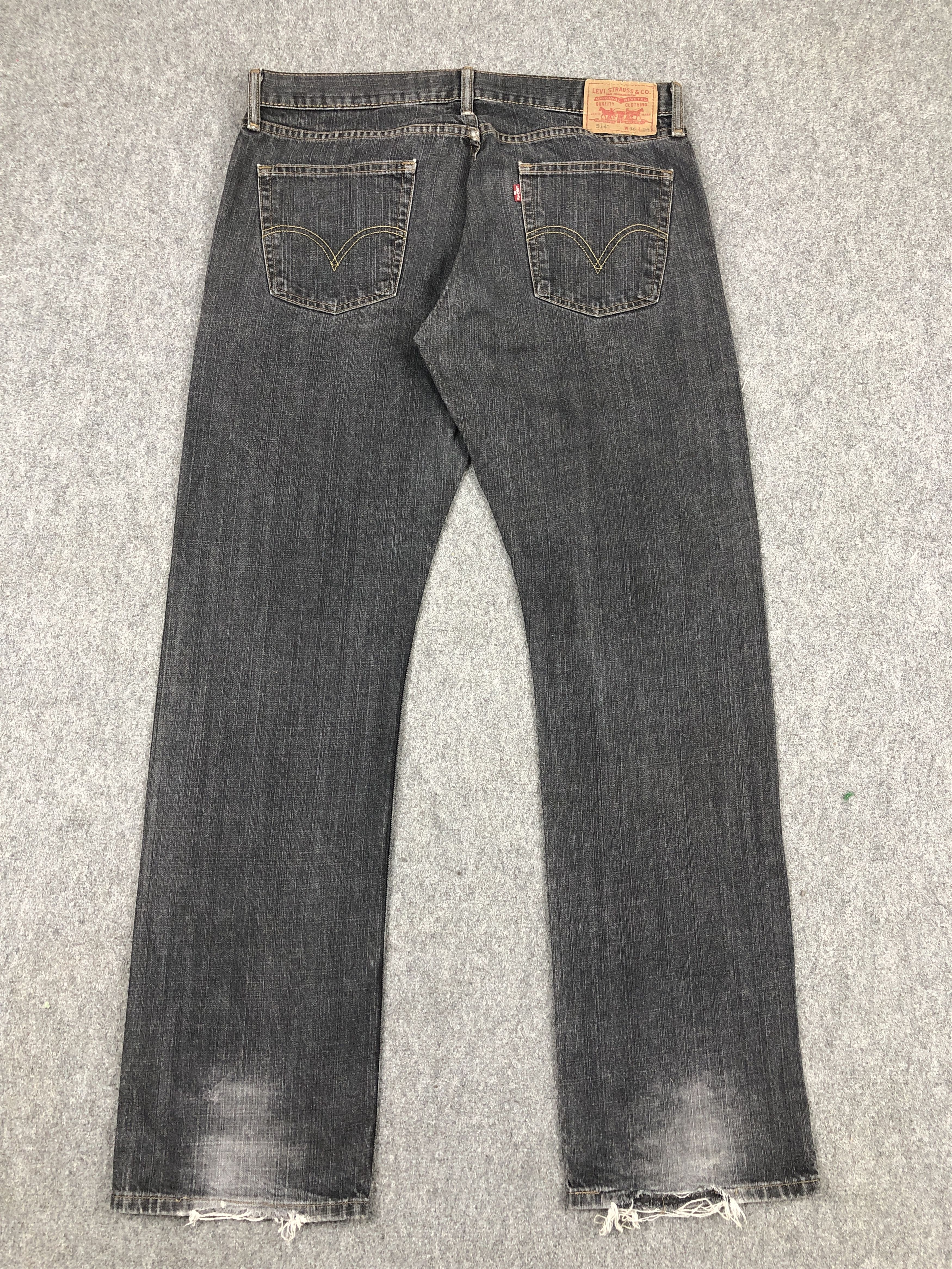 Levi's Distressed Vintage Levis 514 Black Jeans DP2367 Size US 36 / EU 52 - 3 Thumbnail