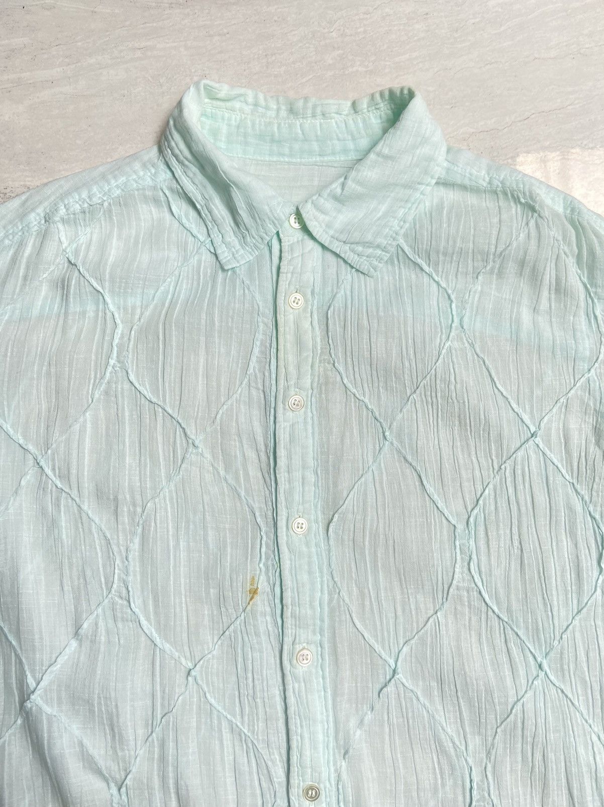 Issey Miyake PLANTATION Green Shirt Size US XL / EU 56 / 4 - 3 Thumbnail