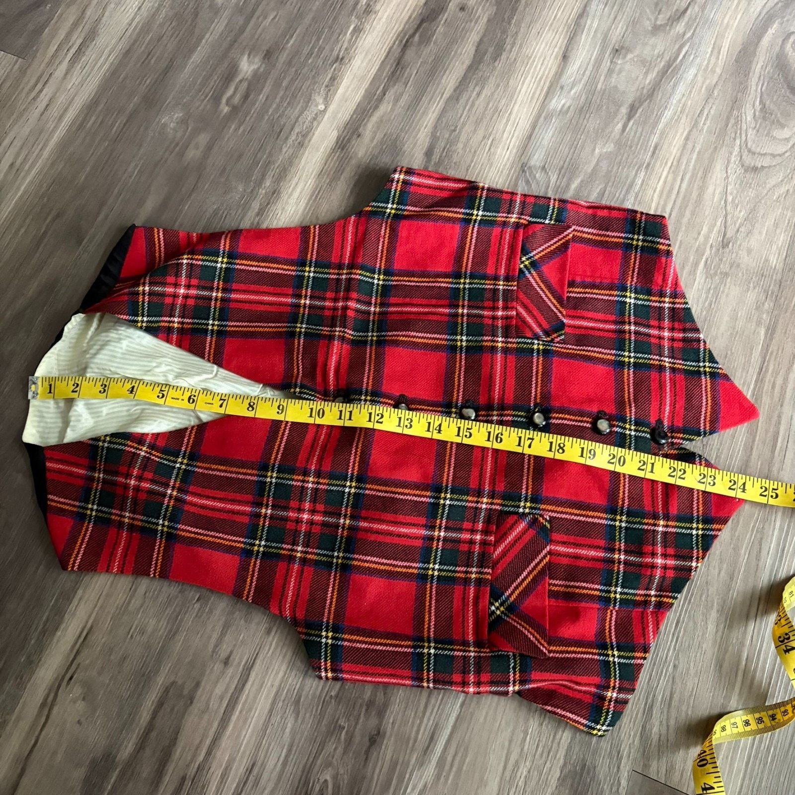 Vintage Vintage Forest Of Edinburgh Flannel Plaid Wool Vest Size S Size US S / EU 44-46 / 1 - 4 Thumbnail