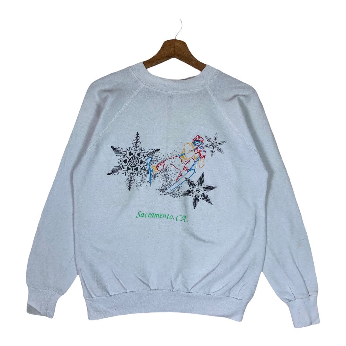 Vintage Vintage Skiing Graphics Pullover Jumper Sweatshirt Size US M / EU 48-50 / 2 - 1 Thumbnail