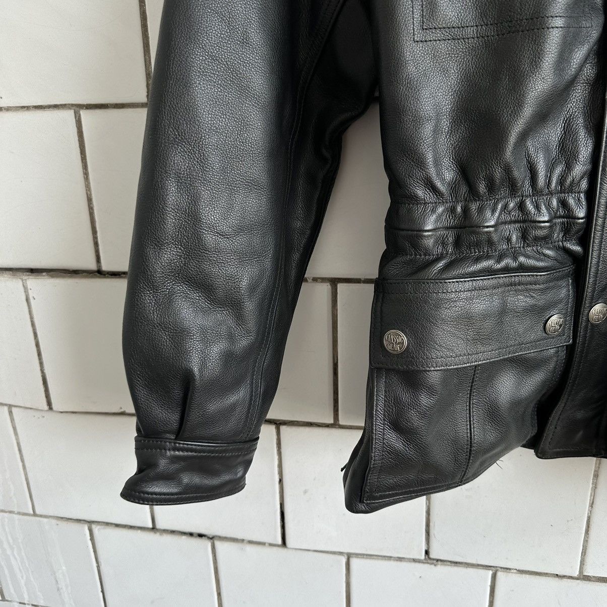 Vintage Vintage Moto Leather Jacket Tour Style USA 90s Y2K Size US XS / EU 42 / 0 - 3 Thumbnail
