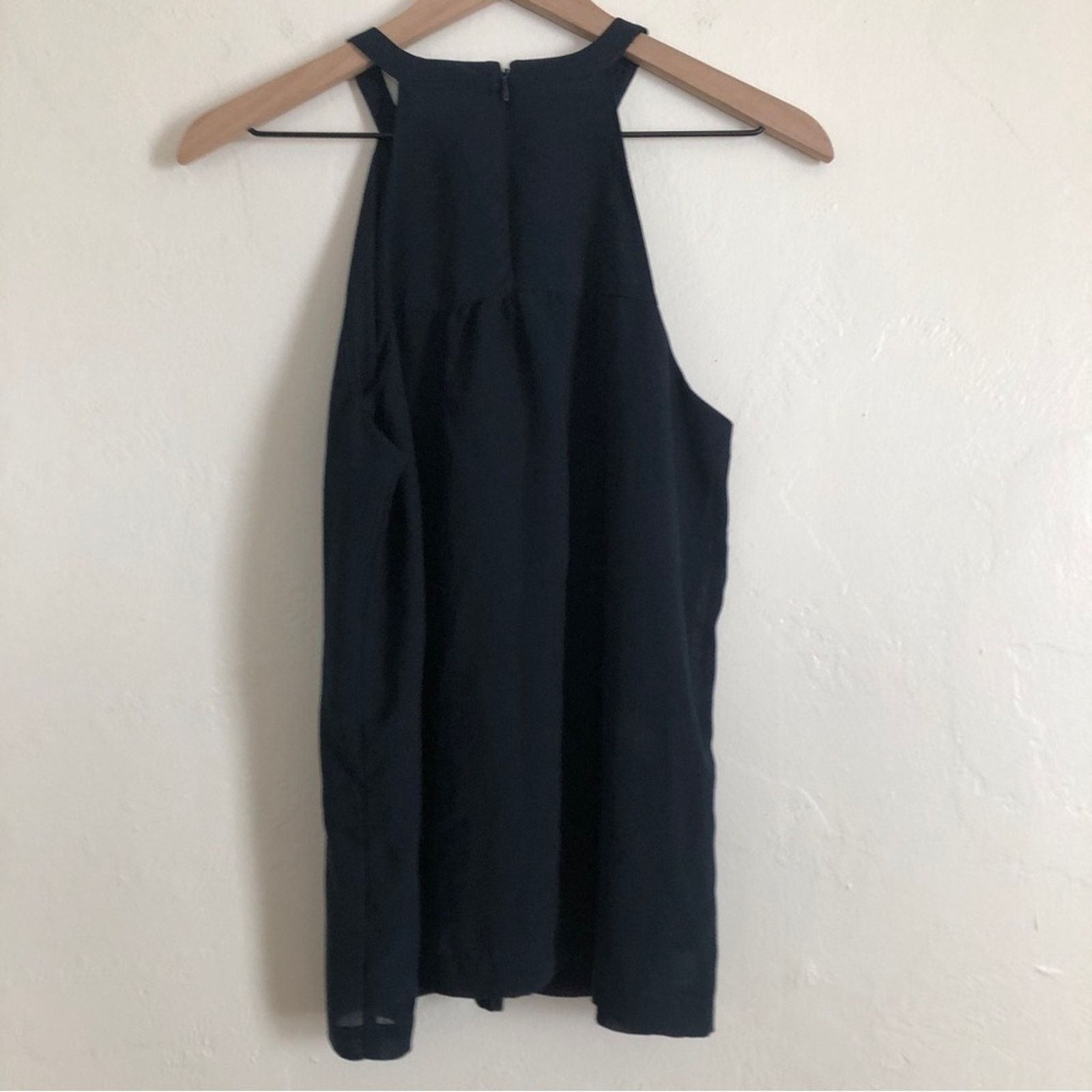 Banana Republic Banana Republic Blue High Neck Keyhole Tank Blouse Top Size M / US 6-8 / IT 42-44 - 6 Thumbnail