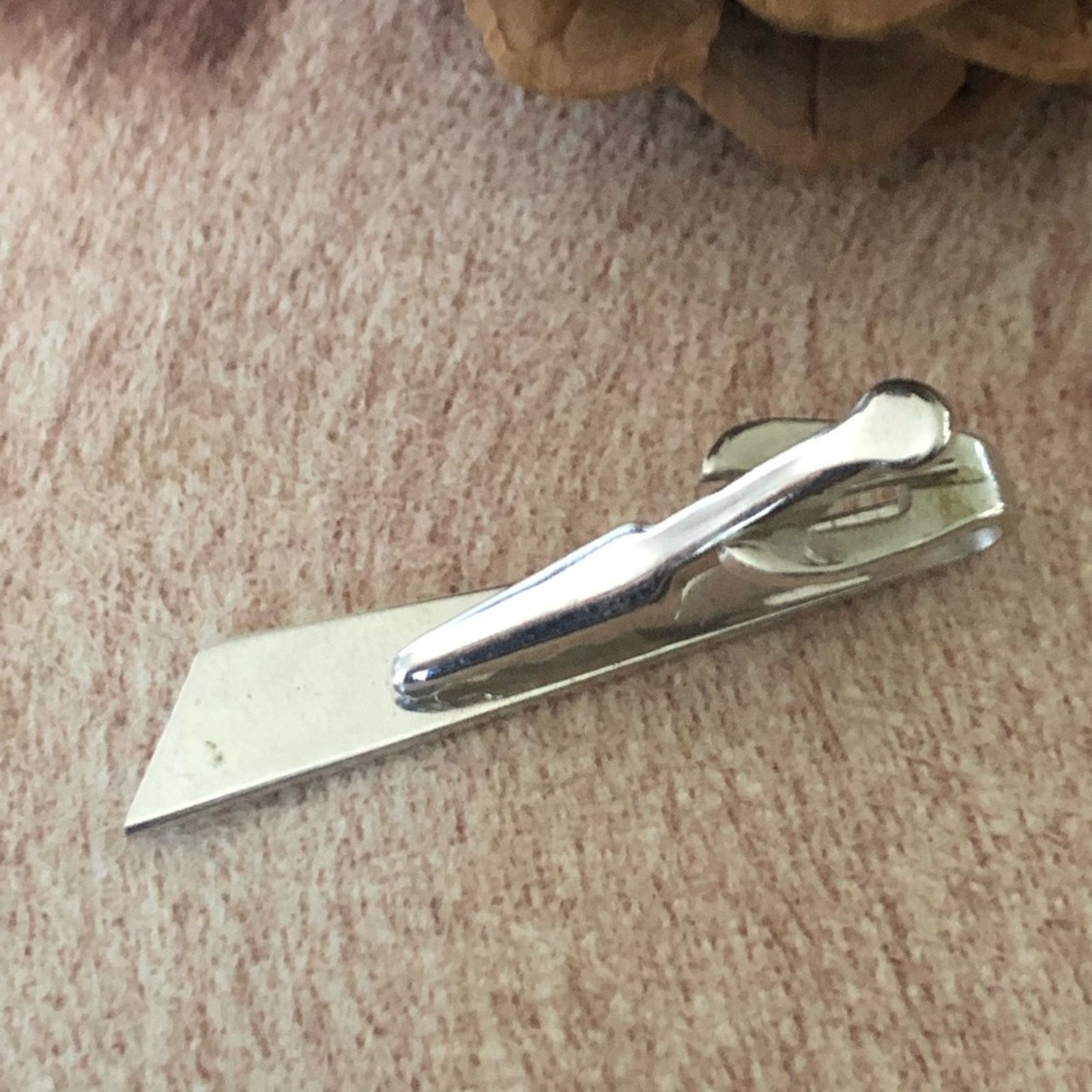 Vintage Vintage men’s silver monogram initial “P” tie bar tie clip Size ONE SIZE - 3 Thumbnail