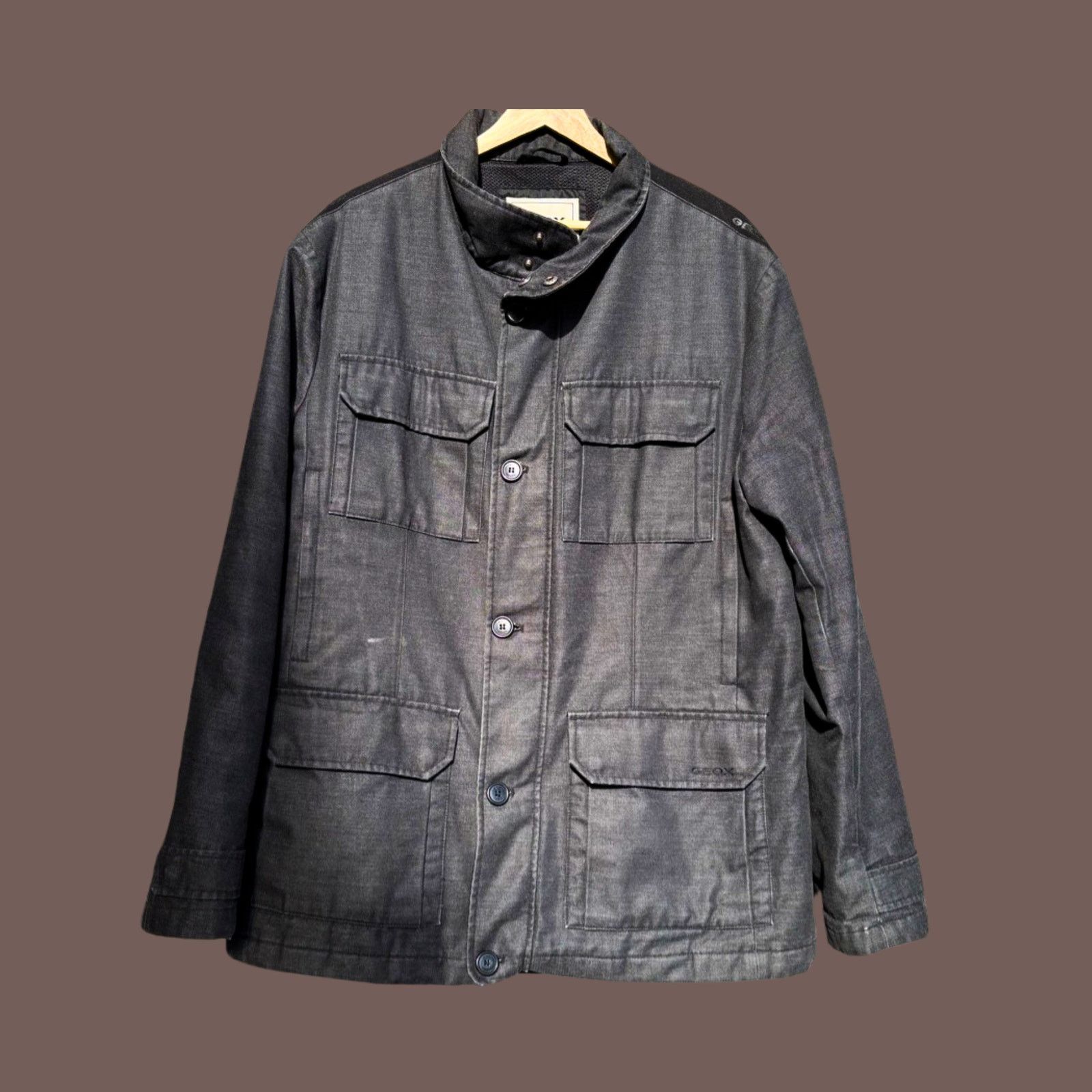 Geox VTG Utility Jacket | Geox Respira Techwear Charcoal Gorpcore Size US L / EU 52-54 / 3 - 1 Thumbnail