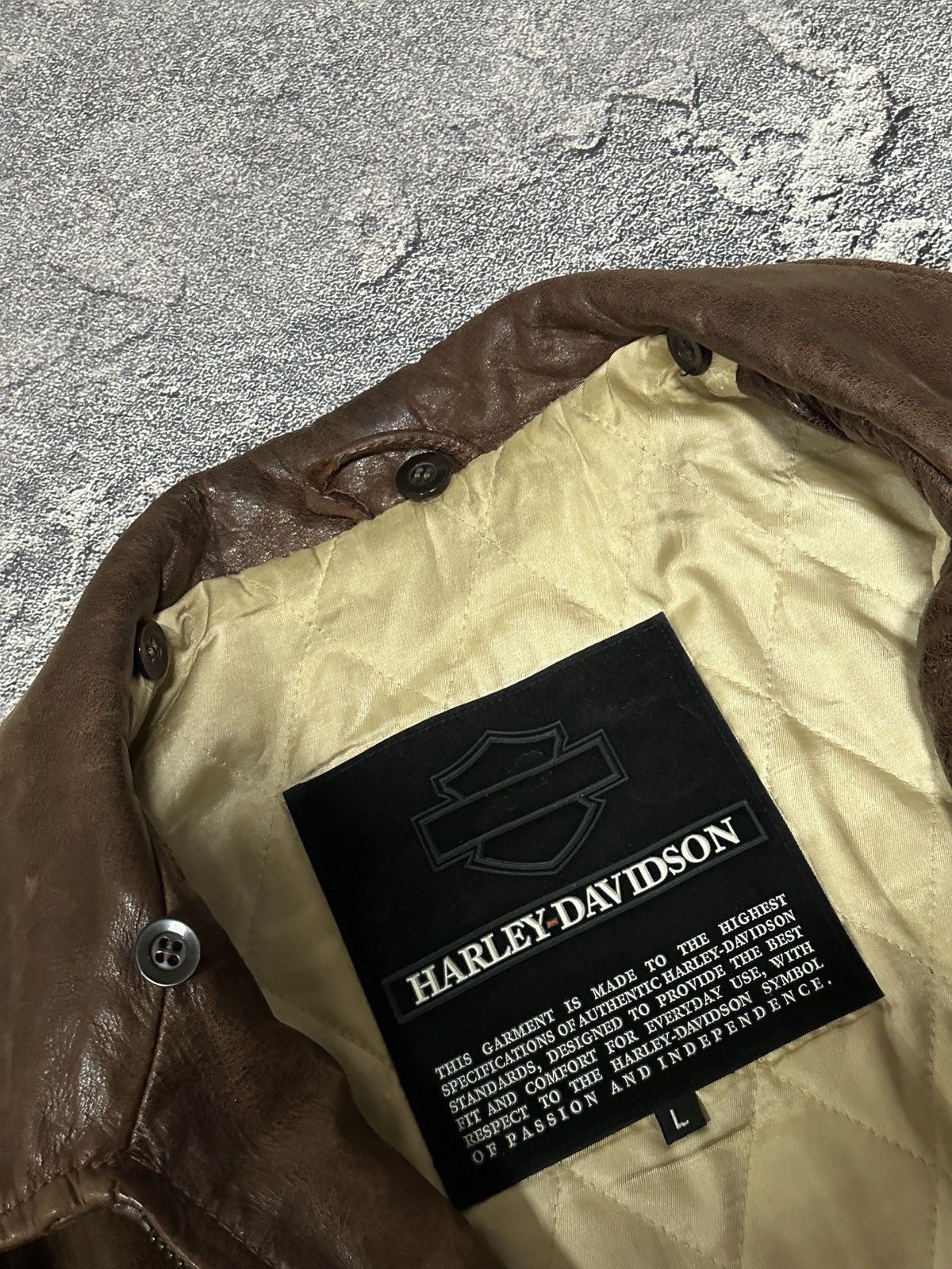 Harley Davidson Vintage Harley Davidson Heavy Leather Biker Jacket Brown L Size US L / EU 52-54 / 3 - 13 Thumbnail
