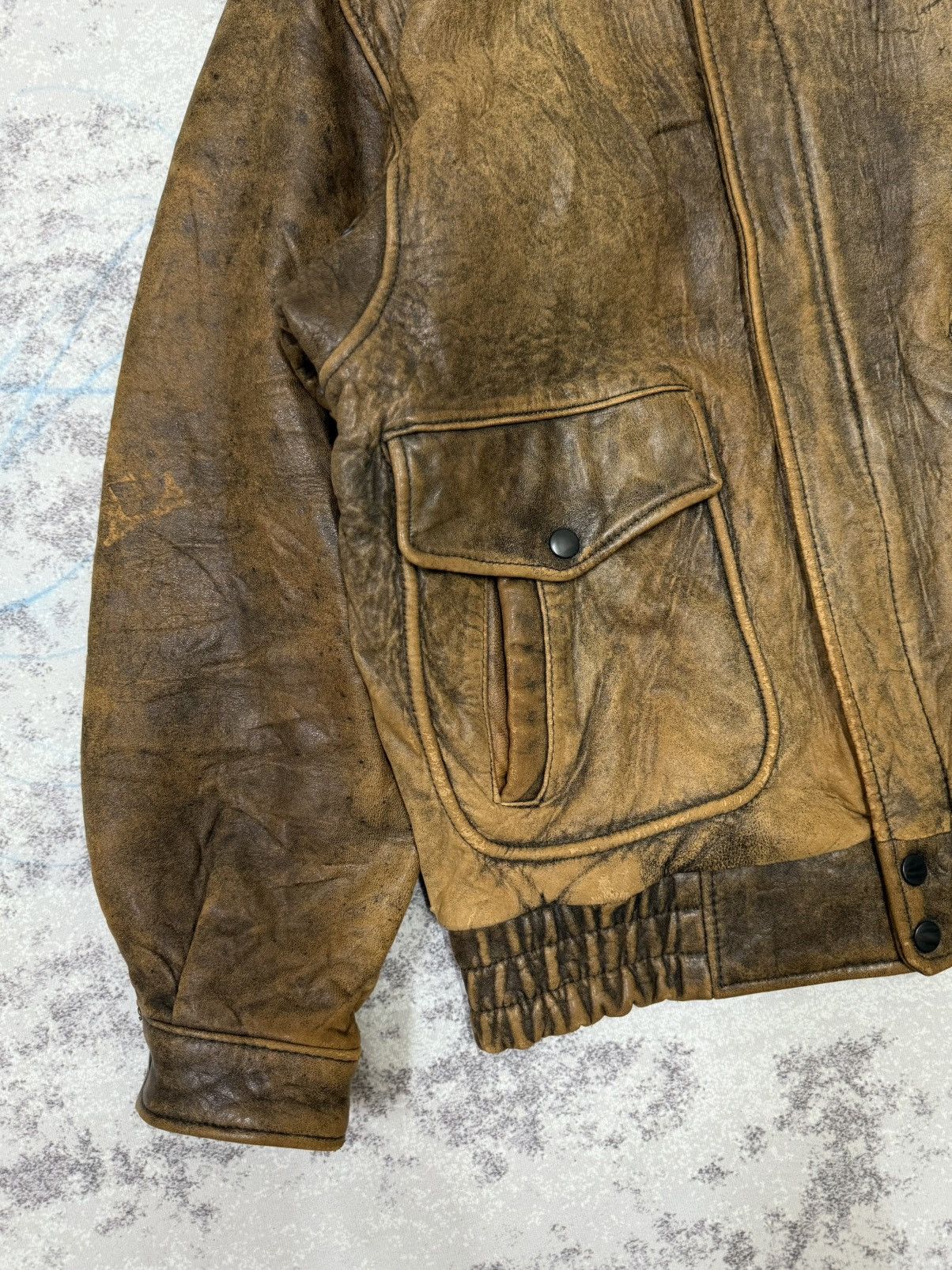 Genuine Leather Vintage Sub Urban Tokyo Leather Jacket Size US L / EU 52-54 / 3 - 5 Thumbnail
