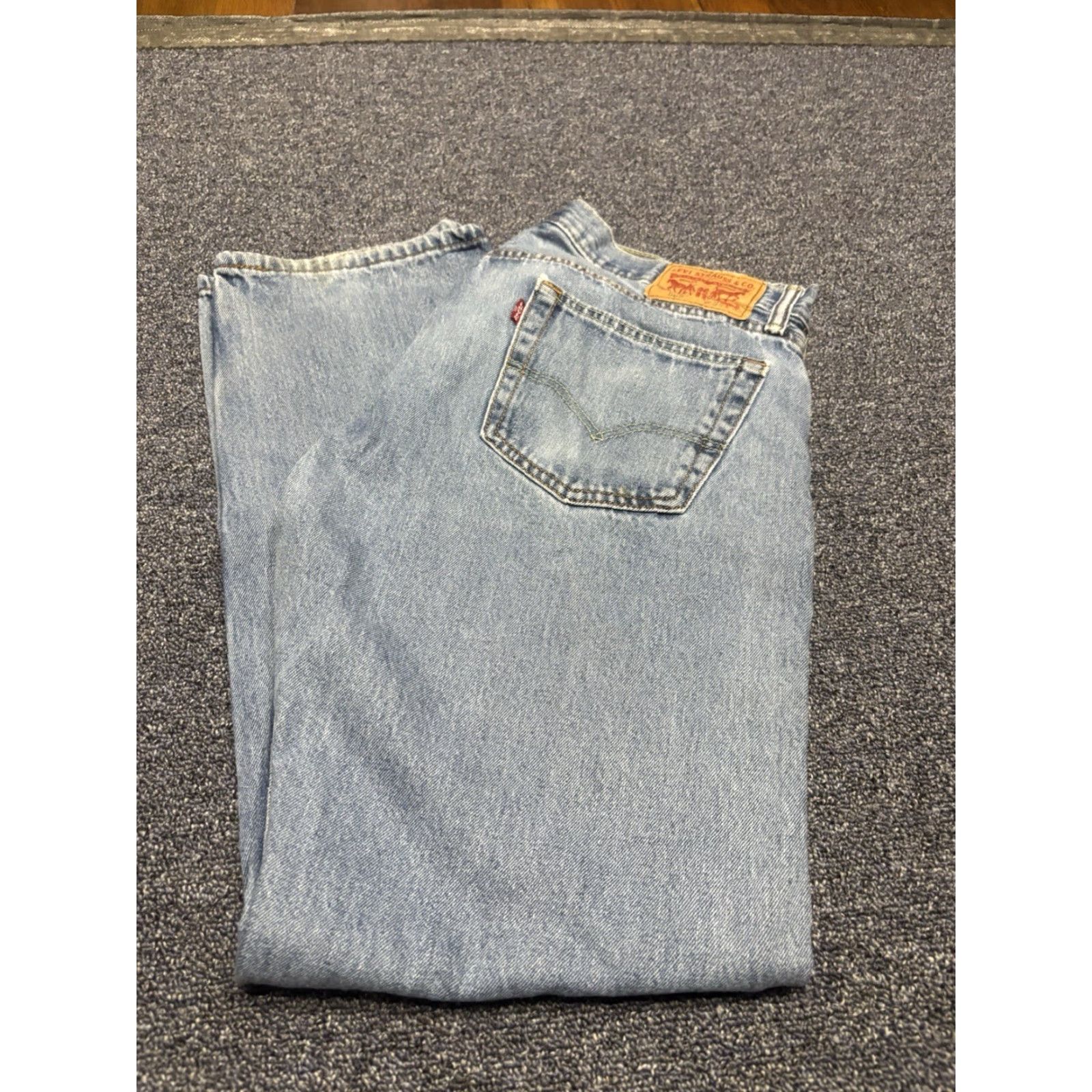 Levi's Levi's 505 Jeans Men's 34 x 32 Regular Straight Denim Blue Size US 34 / EU 50 - 4 Thumbnail