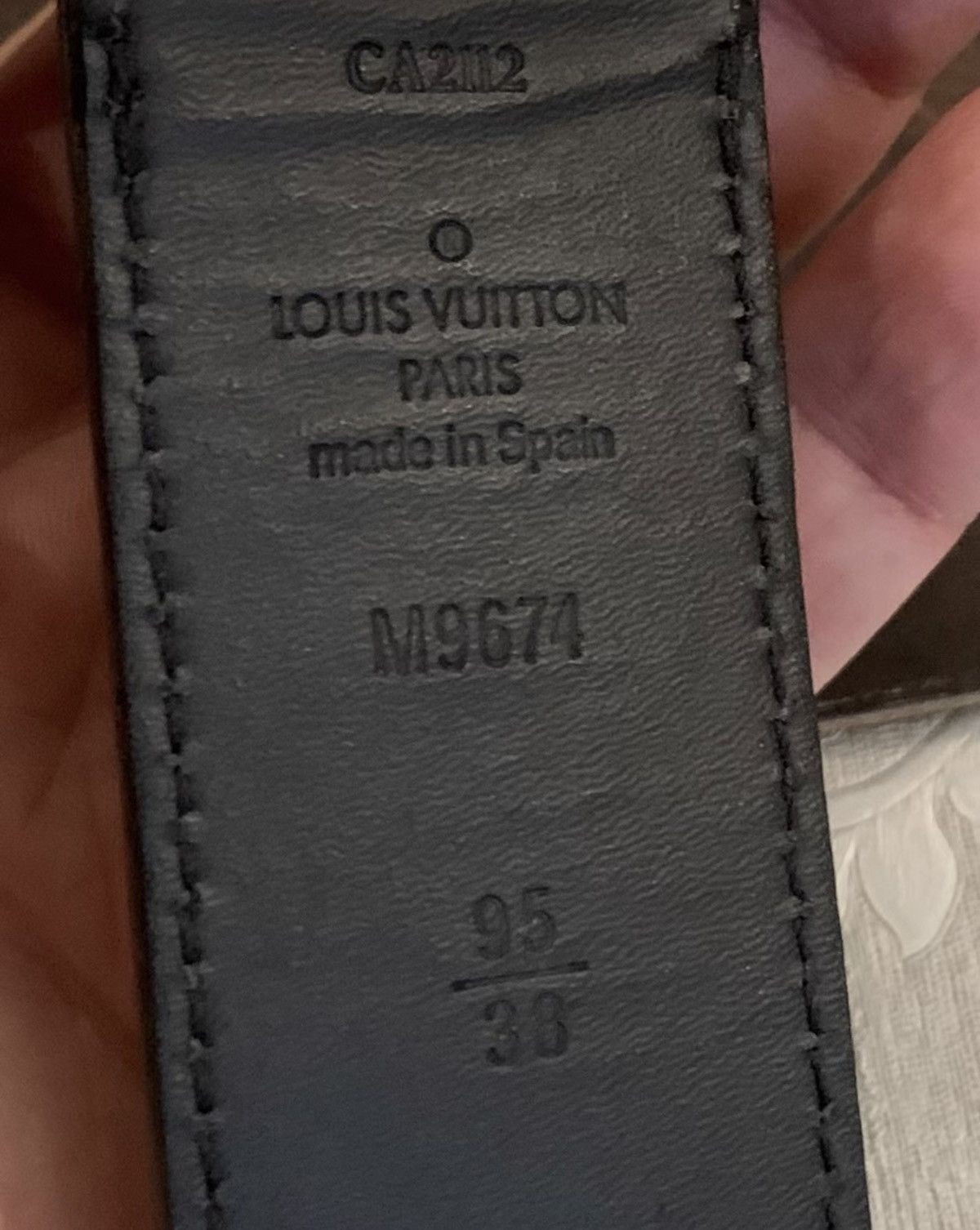 Louis Vuitton LOUIS VUITTON Black Damier Graphite Belt Size ONE SIZE - 4 Thumbnail
