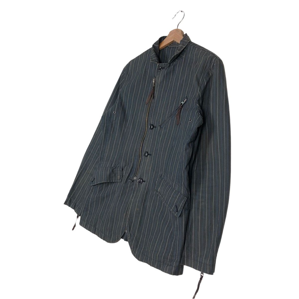 Japanese Brand Biker Jacket Multi Pocket Cargo Striped Custom Culture Japan Size US S / EU 44-46 / 1 - 2 Thumbnail