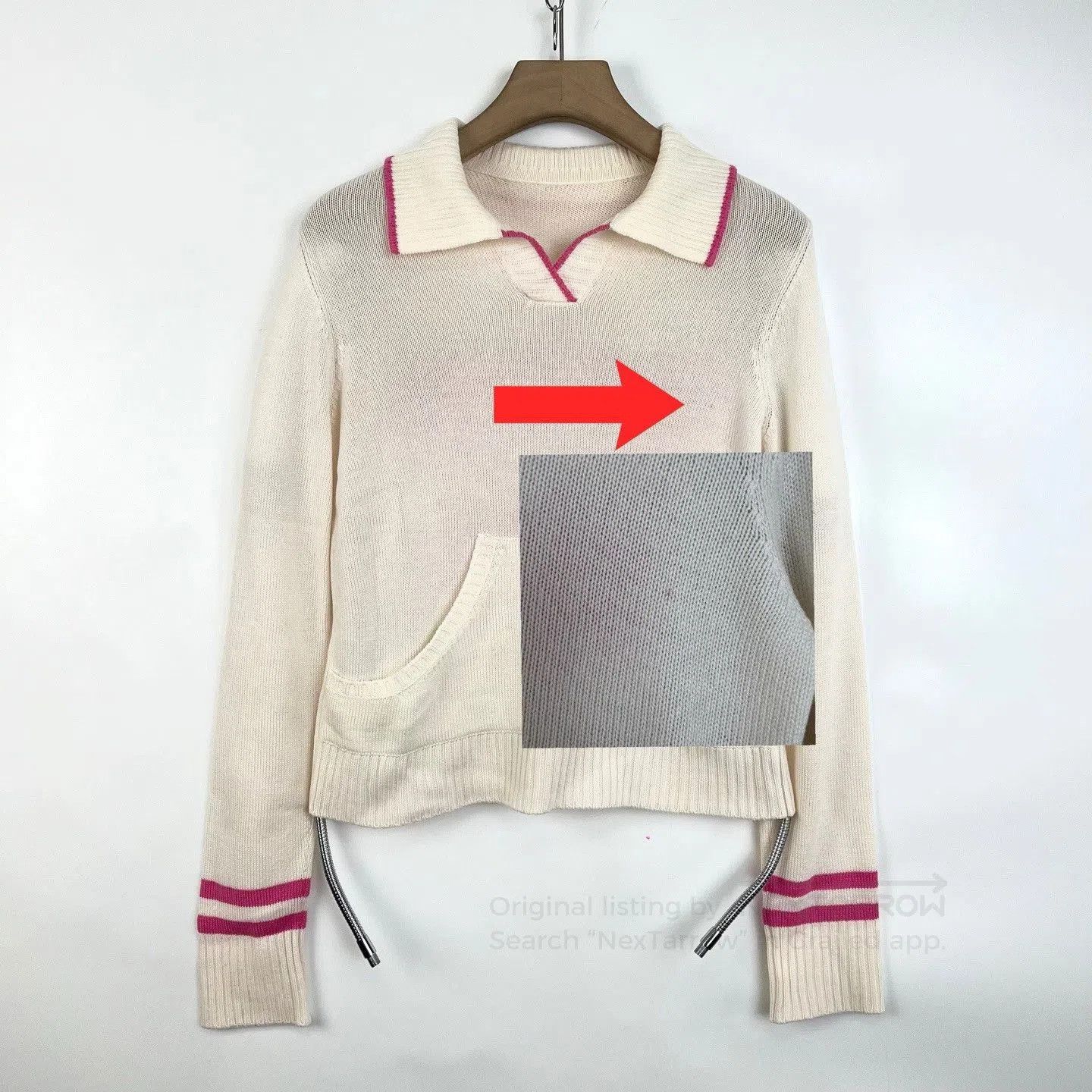 Dior Dior White Lapel Back Logo Cashmere Sweater. Size S / US 4 / IT 40 - 7 Thumbnail