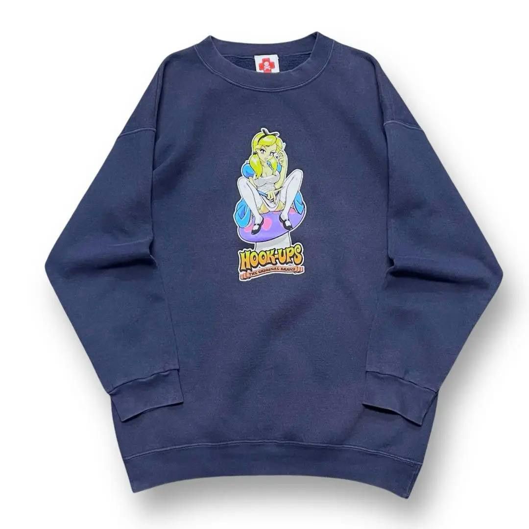 Hook-Ups Vintage 90s Hook-Ups Alice In Wonderland Sweatshirt Size US M / EU 48-50 / 2 - 1 Thumbnail