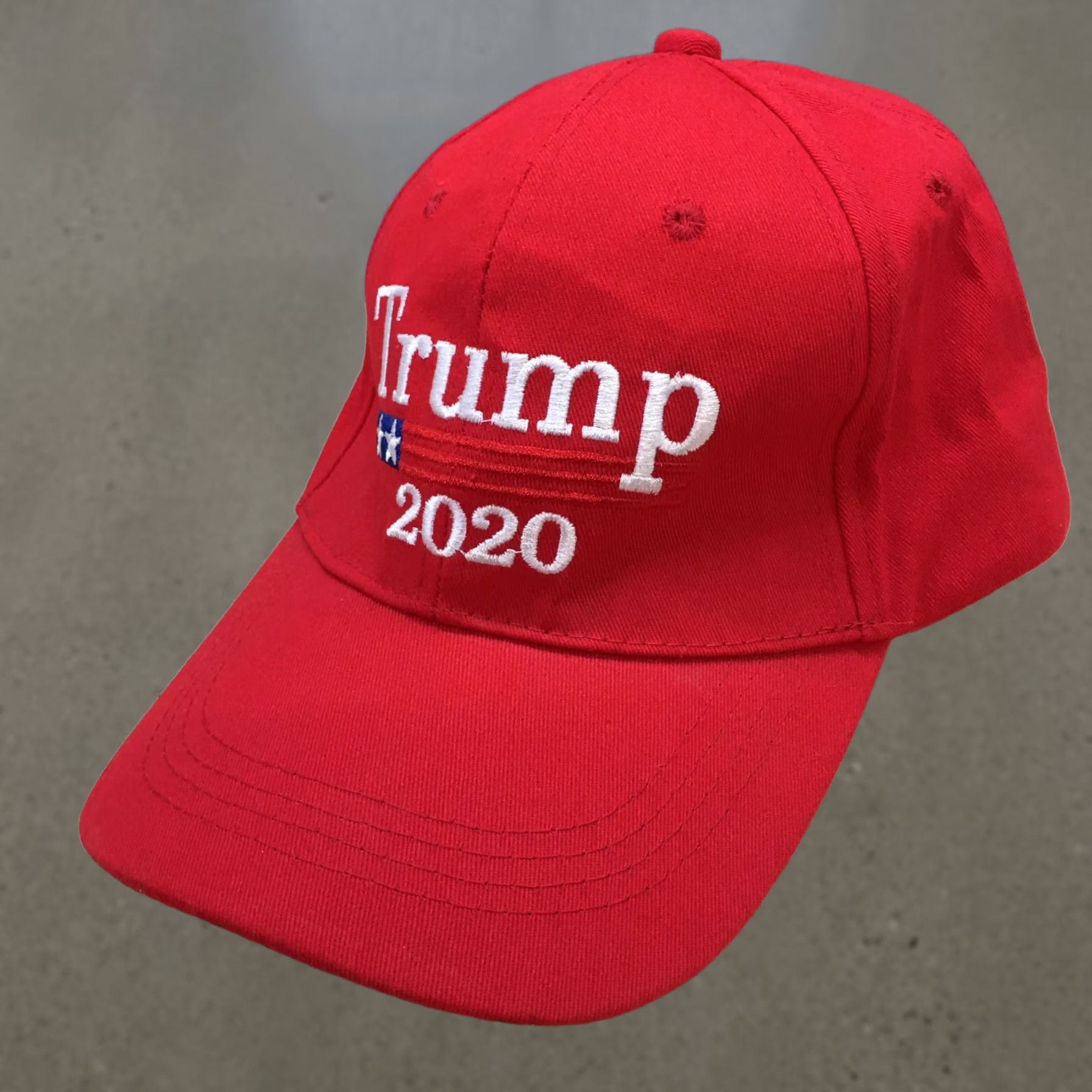 Logo 7 Trump 2020 Baseball Cap Mens Red OS Adjustable Curved Brim Embroidered Logo Size ONE SIZE - 1 Thumbnail